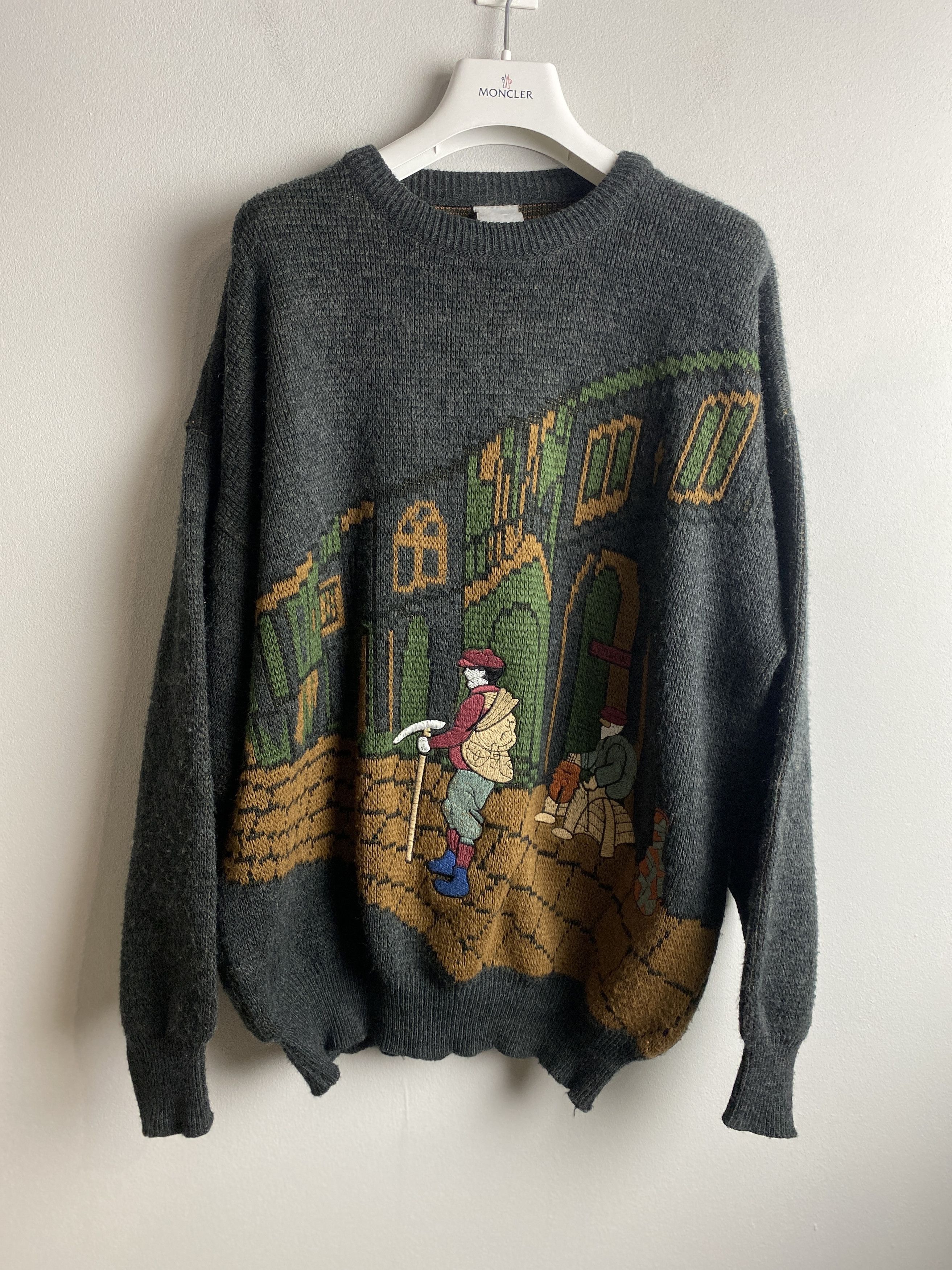 Vintage Vintage sweater knitwear jumper art miners Size US XL / EU 56 / 4 - 1 Thumbnail