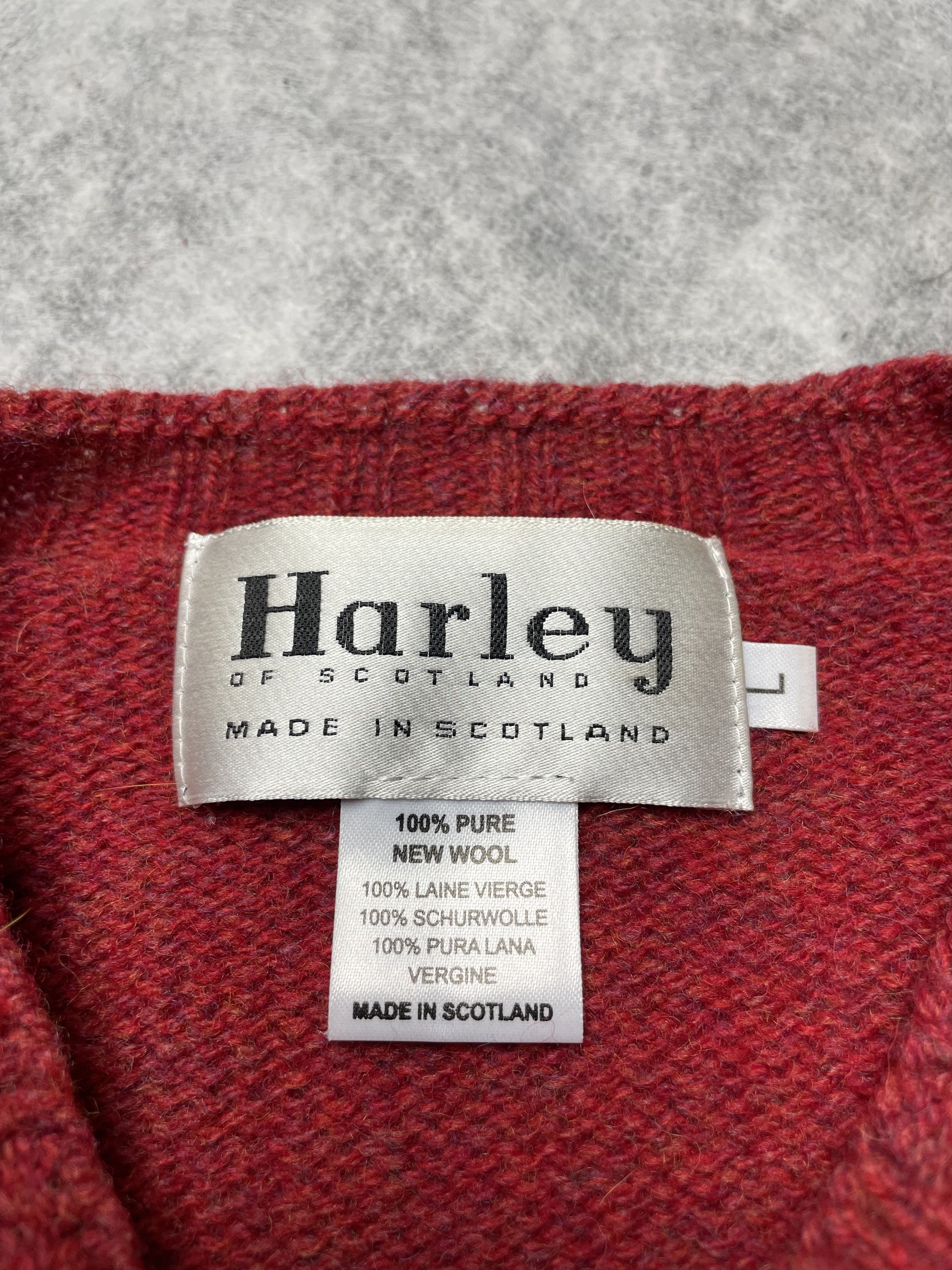 Harley of Scotland Harley of Scotland Wool Sweater Red Size M/L Size M / US 6-8 / IT 42-44 - 9 Thumbnail