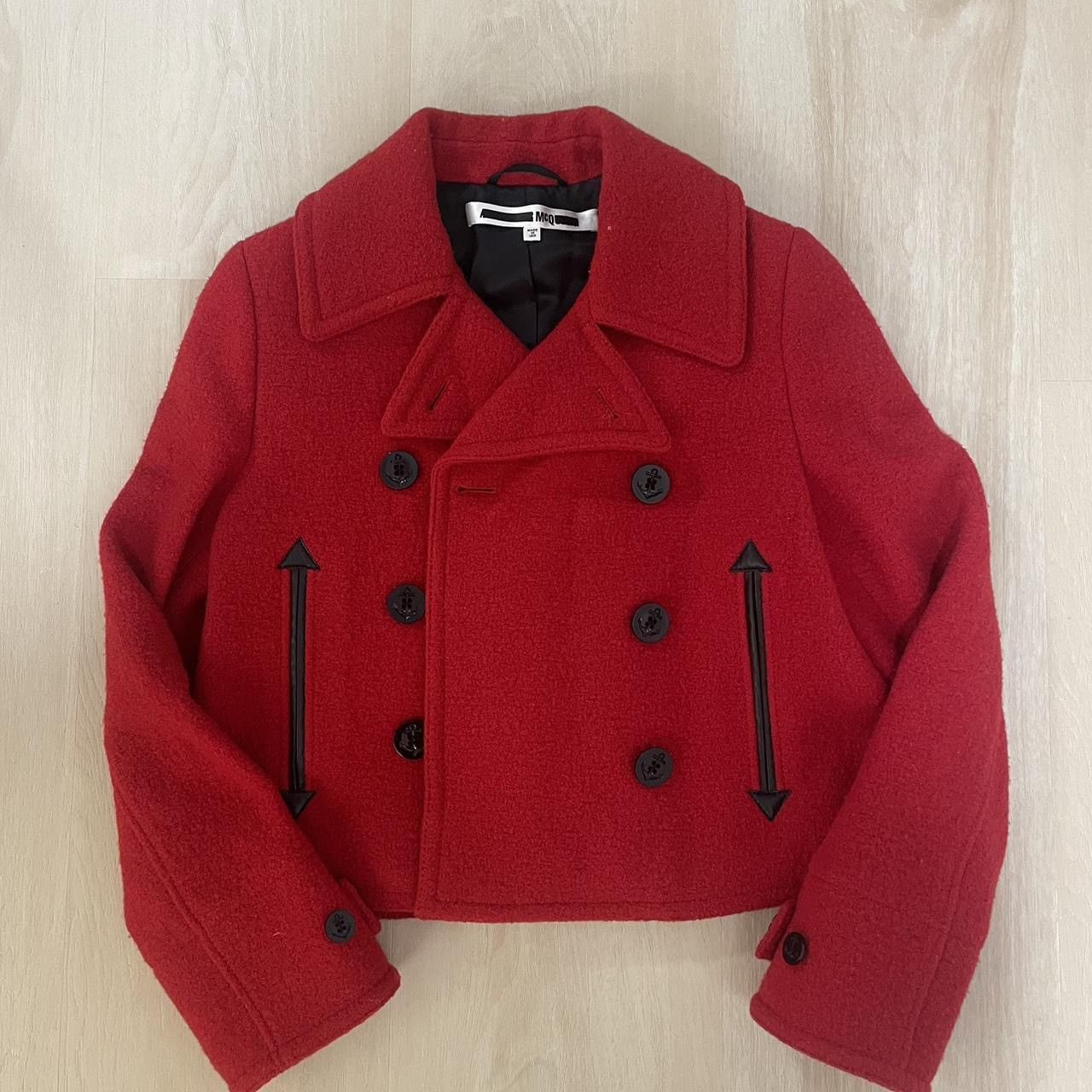 Alexander McQueen Alexander McQueen MCQ Red wool pea coat Size M / US 6-8 / IT 42-44 - 8 Thumbnail