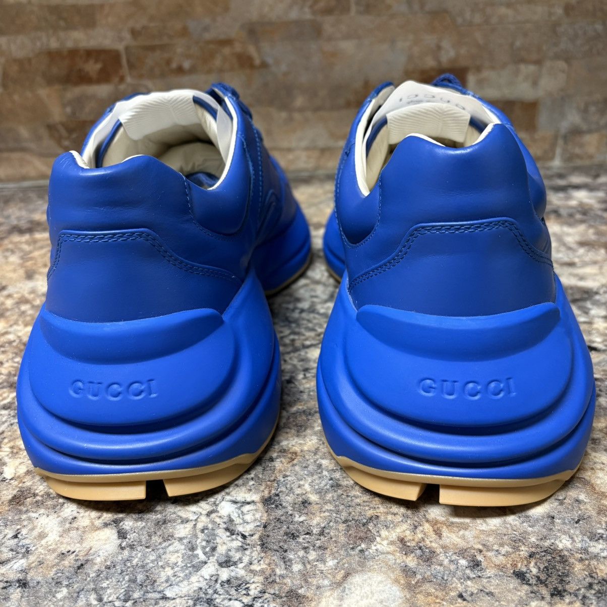 Gucci Gucci Rython Hawaii Blue Leather Sneakers Size 9 Size US 9 / EU 42 - 5 Thumbnail