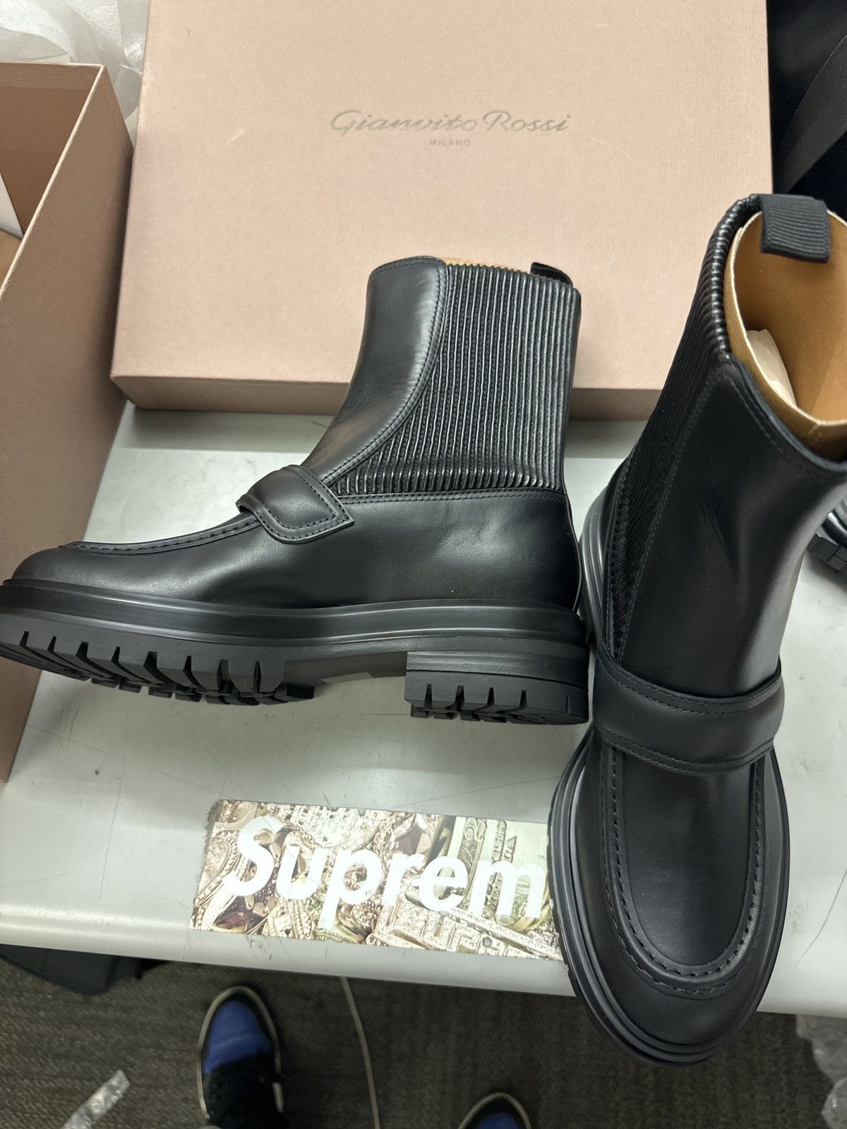 Gianvito Rossi GIANVITO ROSSI Black Leather Berck Boots, Size US 6 / IT 36 - 9 Thumbnail