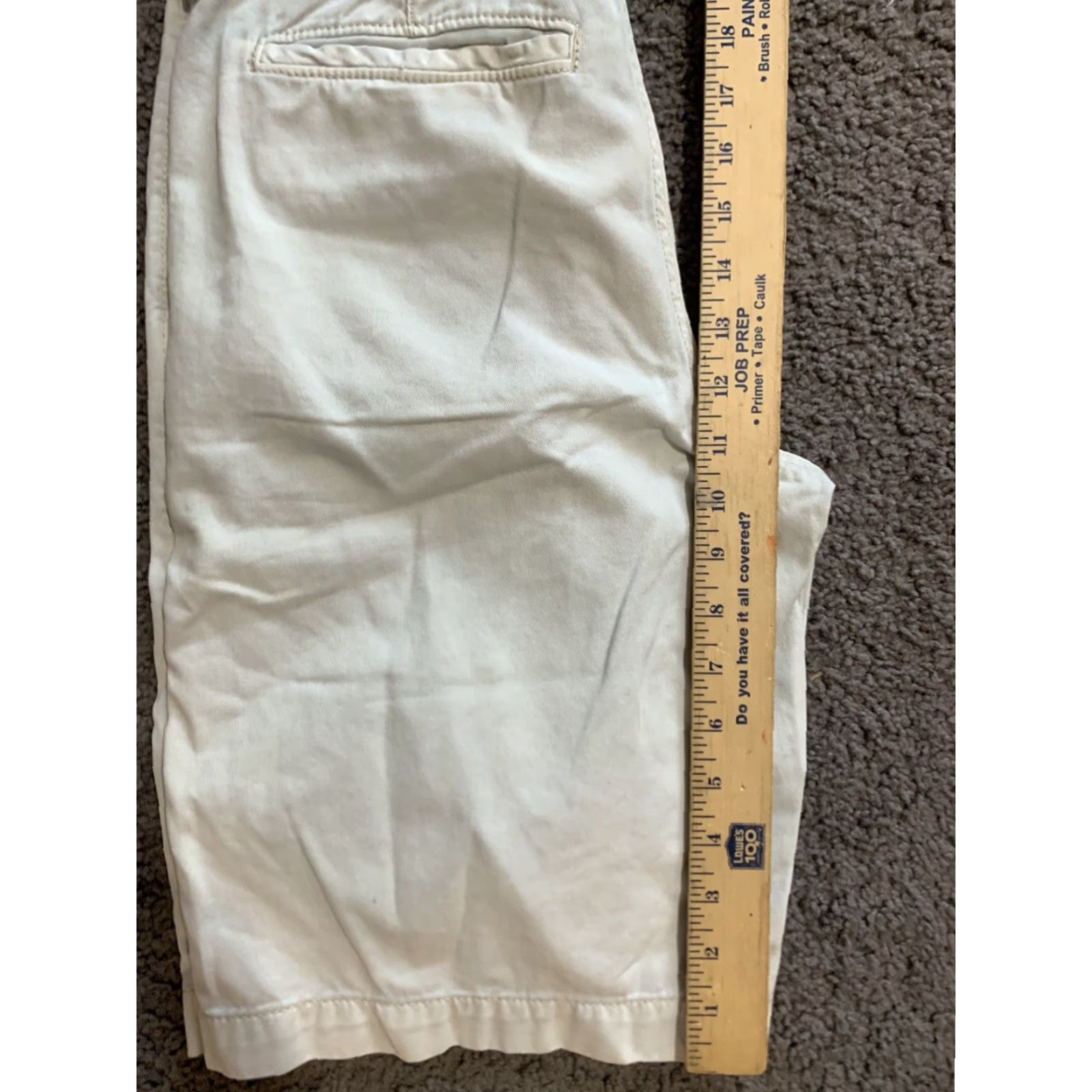 American Eagle Outfitters AMERICAN EAGLE Men's Solid Beige Long Board Shorts Size 26 Casual Cotton Regular Size US 26 / EU 42 - 3 Thumbnail