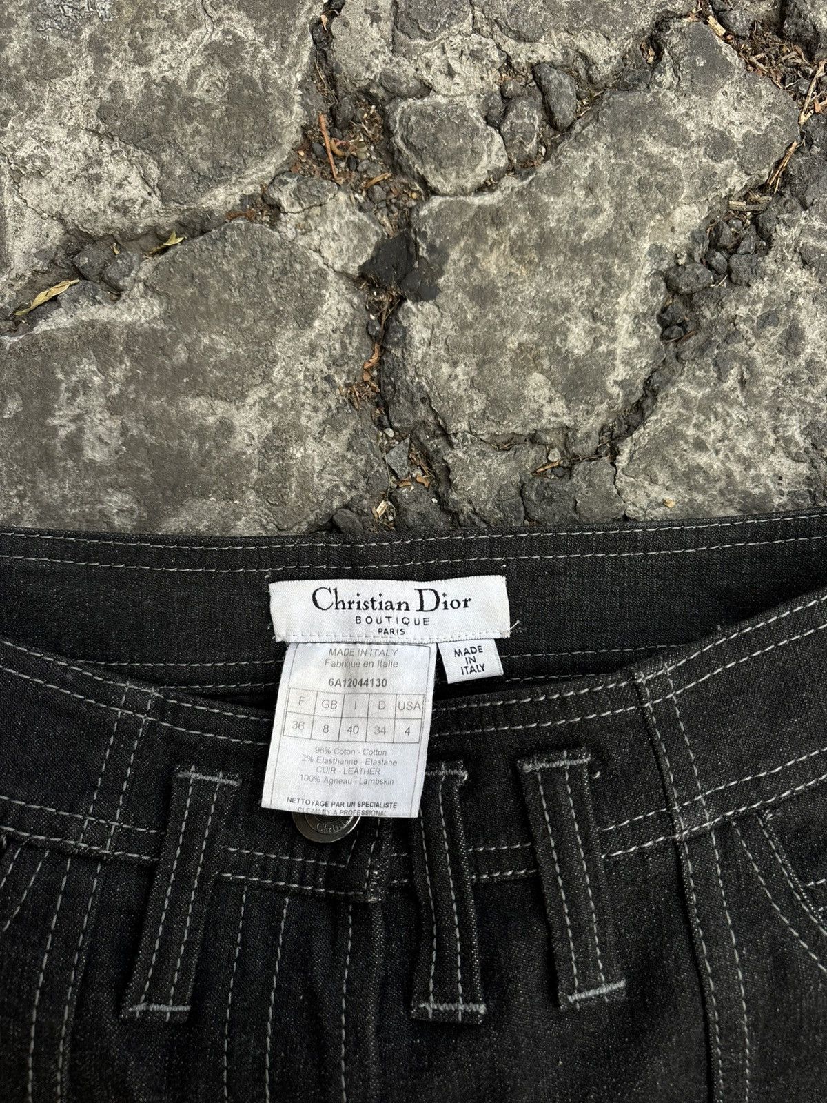 Dior christian dior jeans leather braid black 2006 by galiano Size 27" / US 4 / IT 40 - 10 Thumbnail