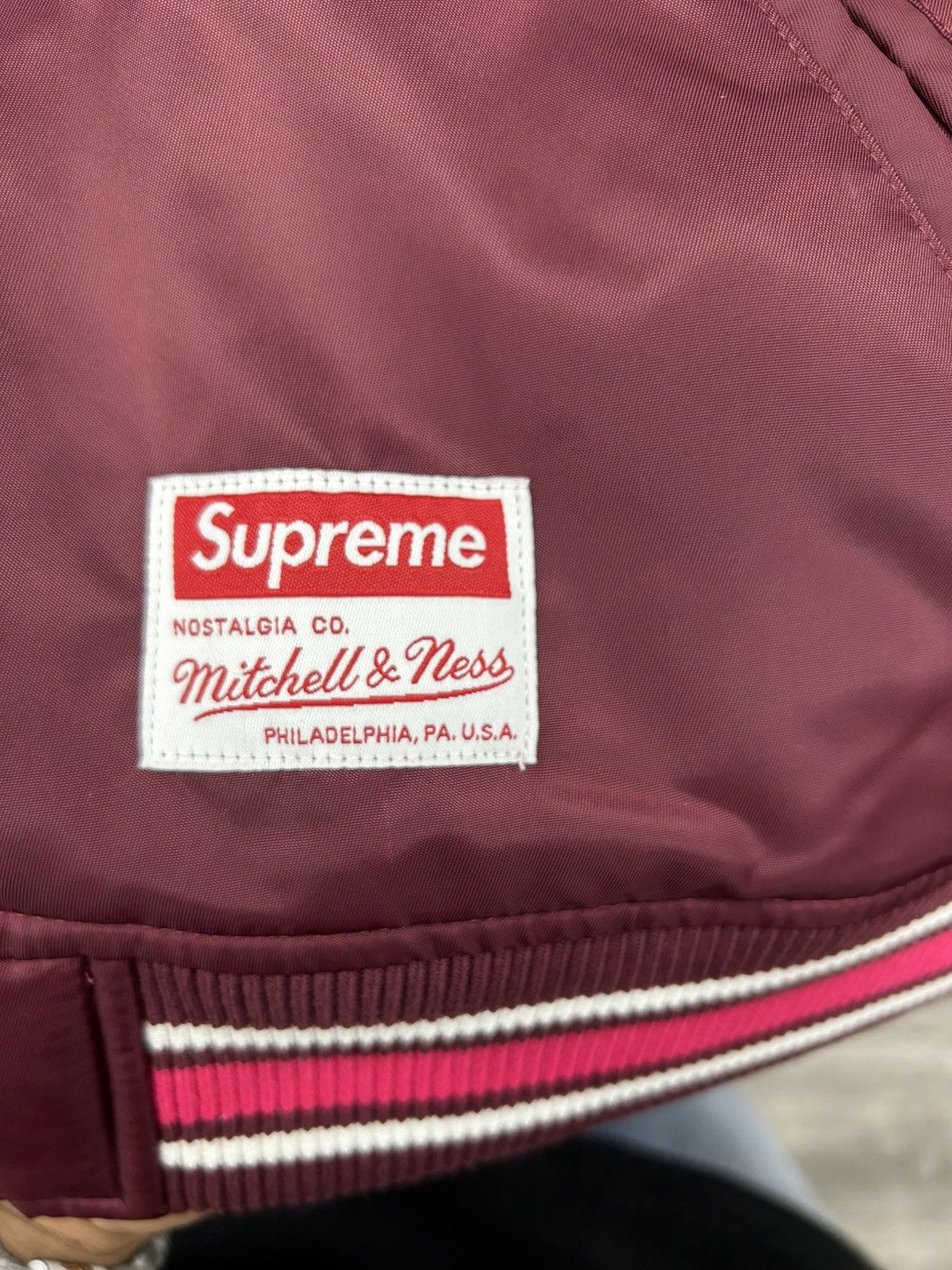 Mitchell & Ness × Supreme Supreme/Mitchell & Ness Camo Logo Varsity Jacket Size US L / EU 52-54 / 3 - 9 Thumbnail