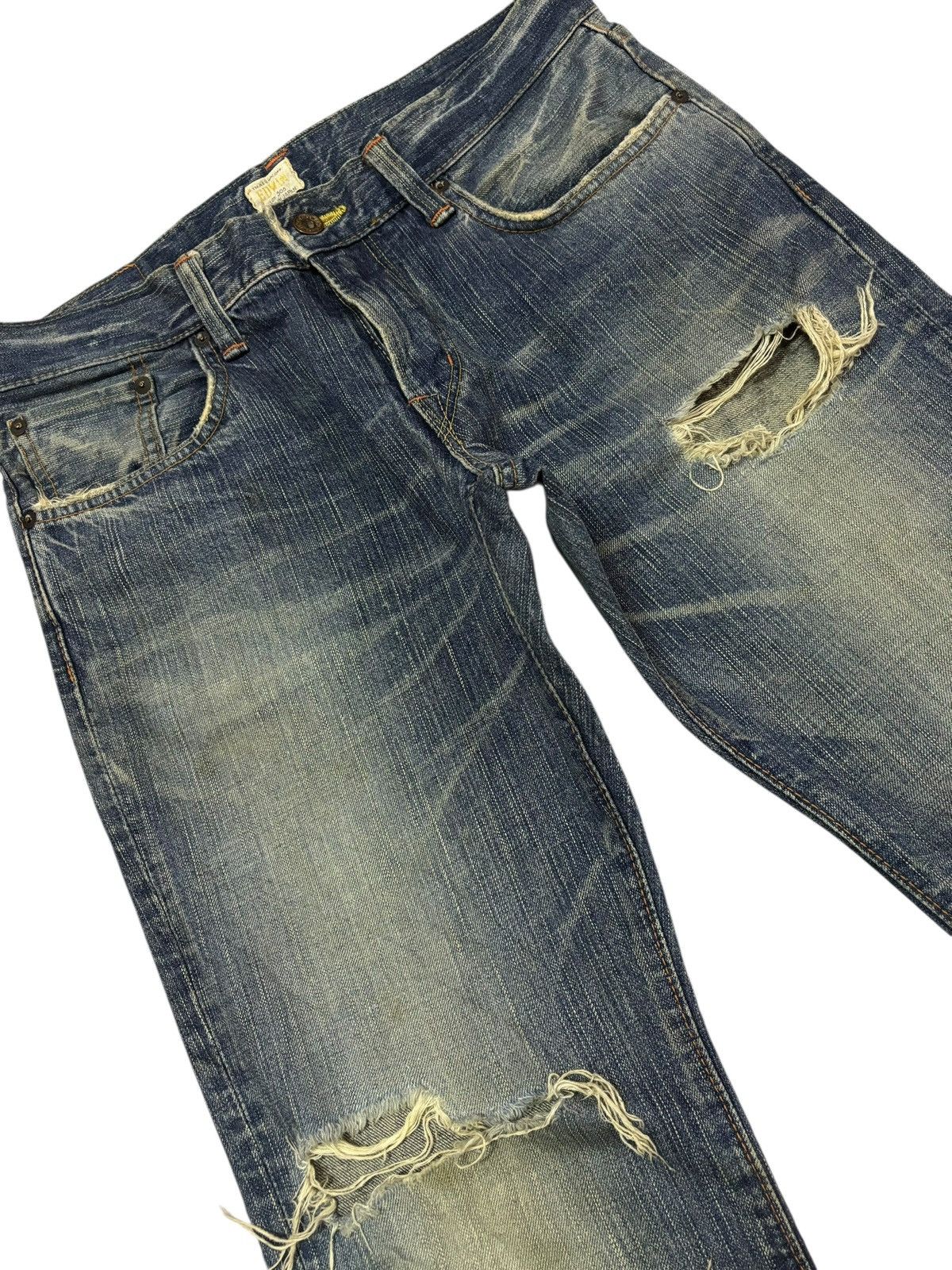Edwin Vtg Edwin Japan 511 Grunge Distressed Jeans Size US 32 / EU 48 - 3 Thumbnail