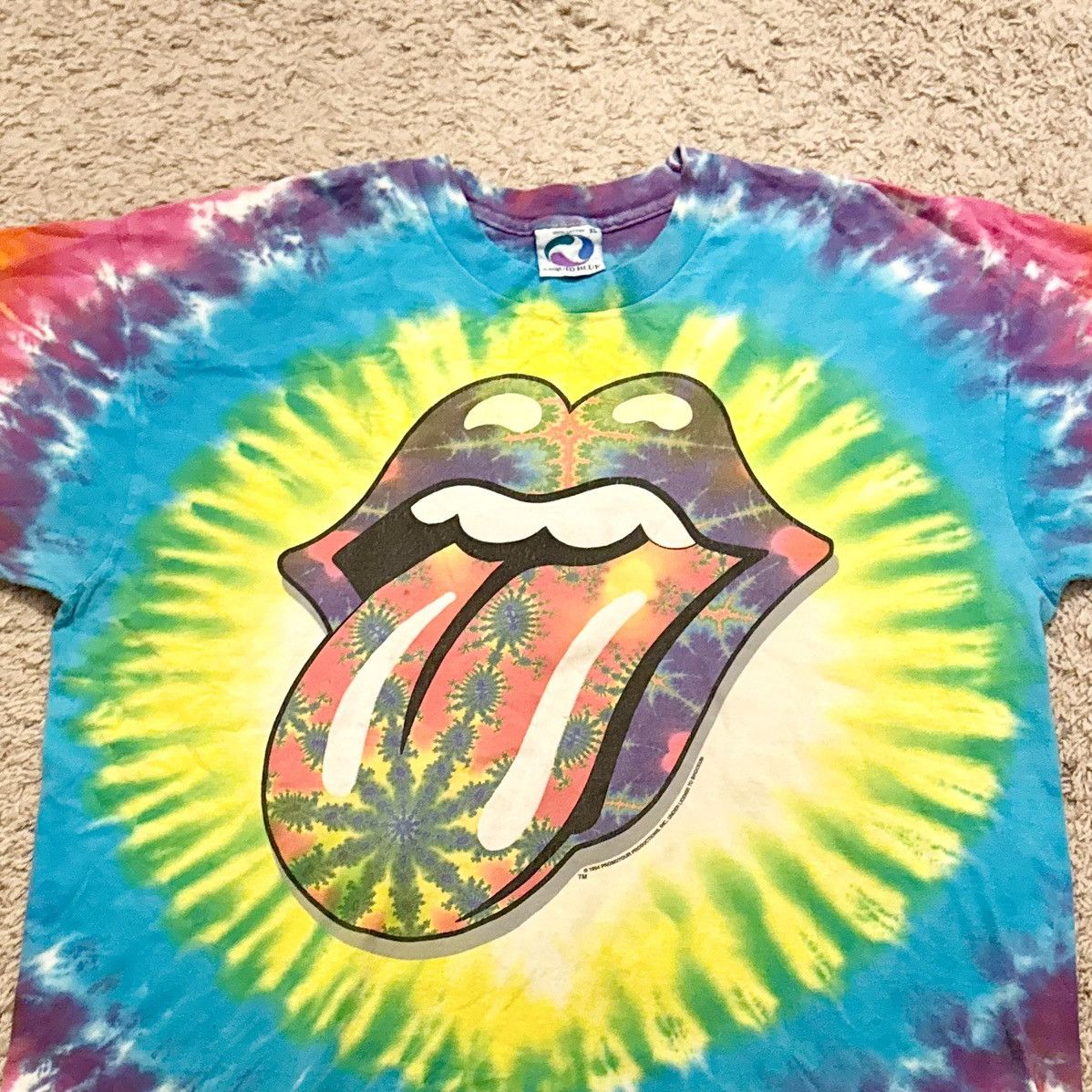 Vintage Vintage 1994 The Rolling Stones Liquid Blue Tee XL Size US XL / EU 56 / 4 - 4 Thumbnail