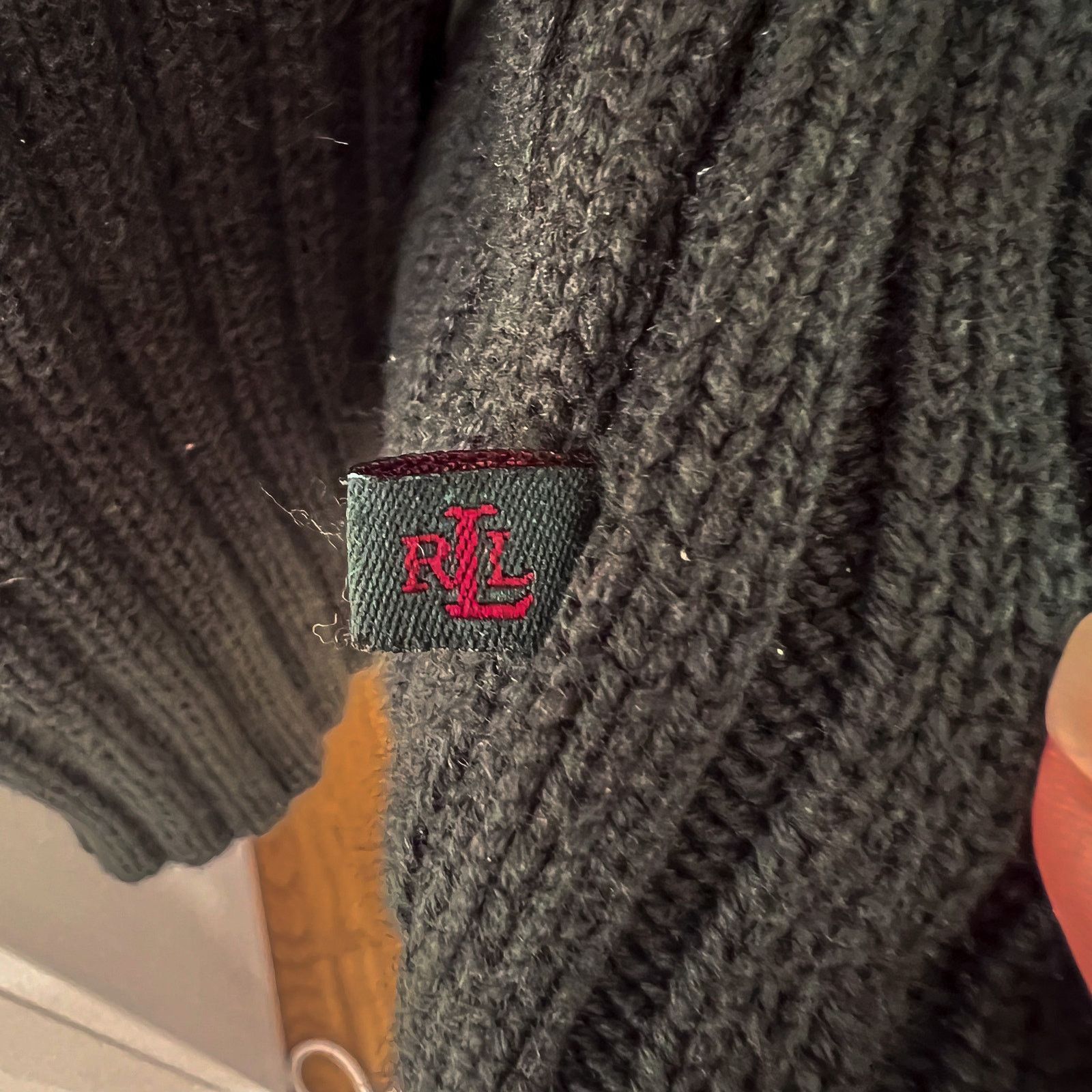 Lauren Ralph Lauren Ralph Lauren Sz S Green Turtleneck Sweater Silver Buttons Size S / US 4 / IT 40 - 10 Thumbnail