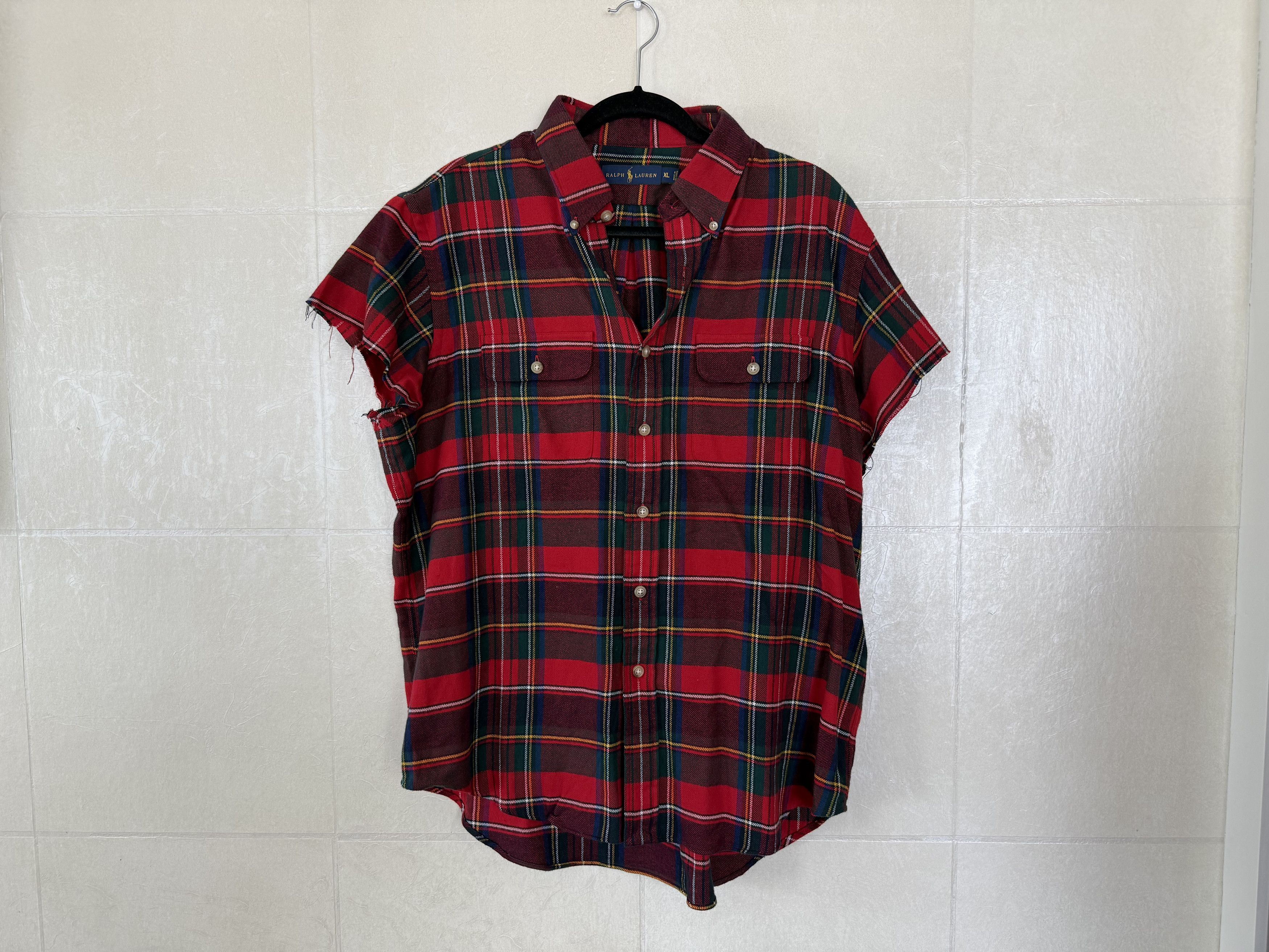 Ralph Lauren Ralph Lauren Cut Off Plaid Flannel Button Down Size US XL / EU 56 / 4 - 1 Thumbnail