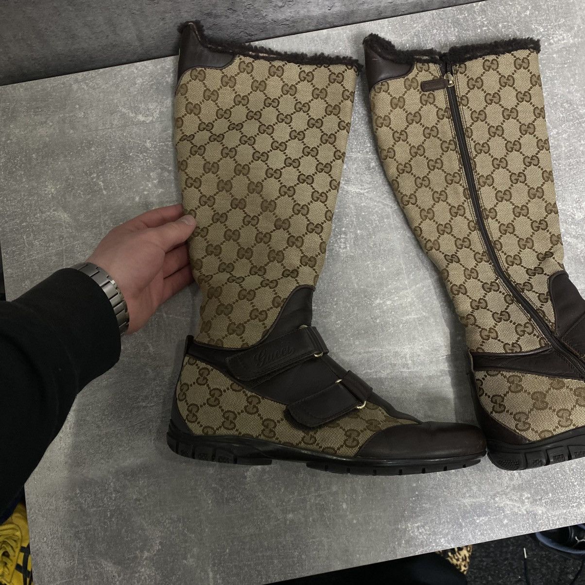 Gucci Vintage Gucci Monogram Canvas Boots High Sneakers Size US 6.5 / IT 36.5 - 3 Thumbnail