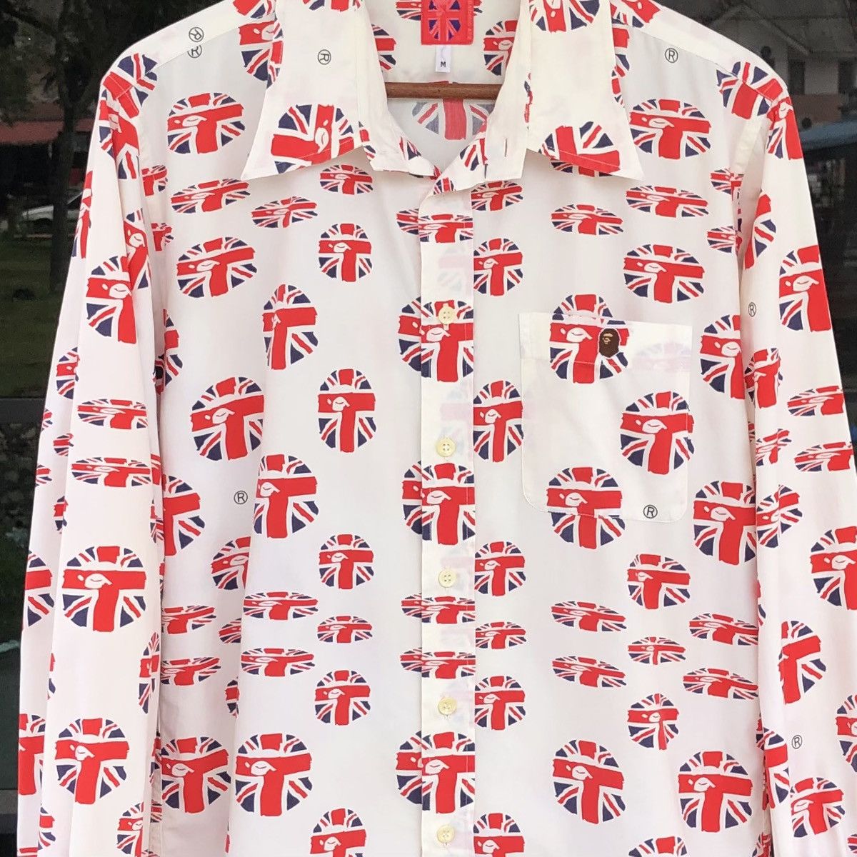 Bape UNION JACK APE HEAD BUTTON UP SHIRT Size US M / EU 48-50 / 2 - 2 Thumbnail