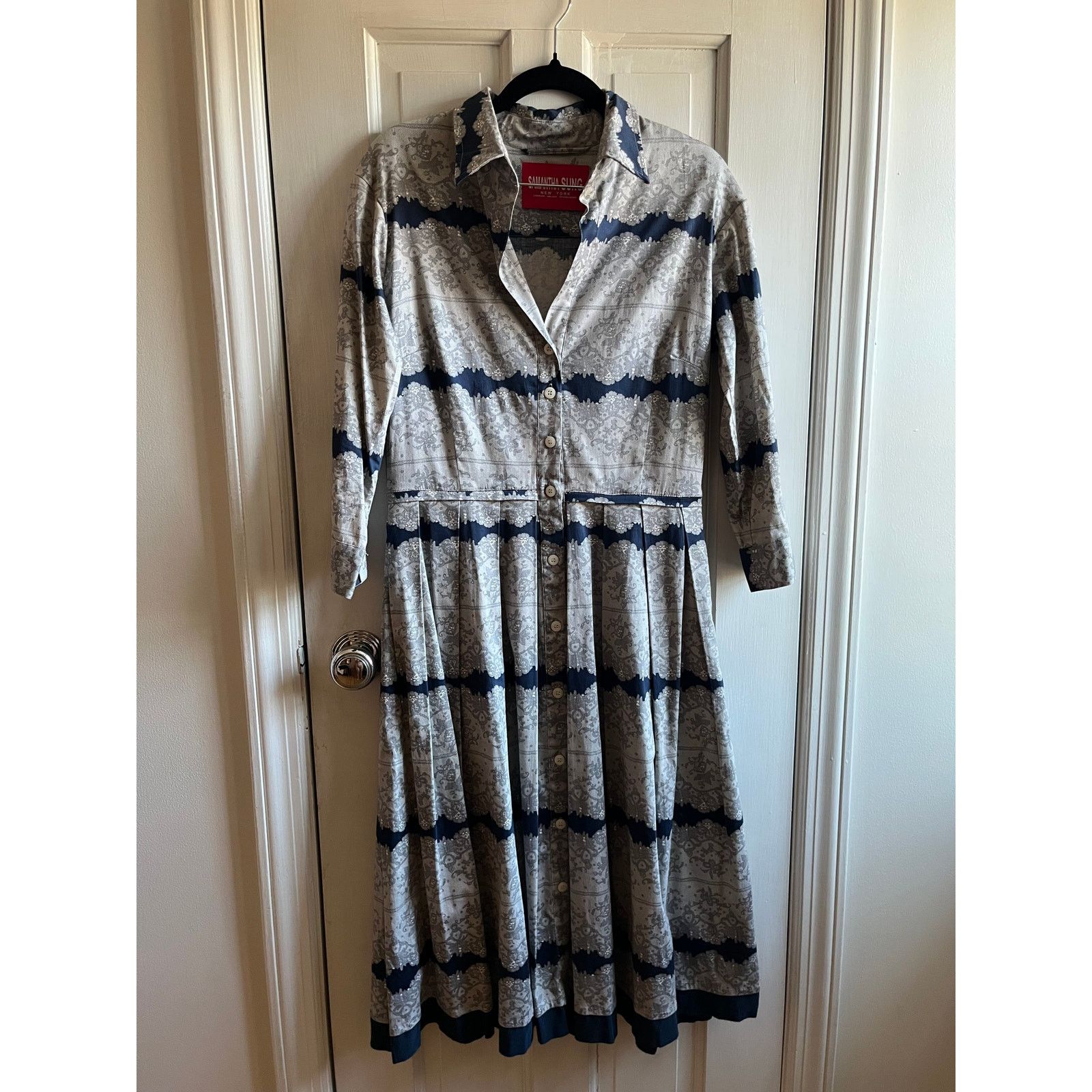 Samantha Sung amantha Sung Audrey Shirt Dress | Lace Batik Print | Sz 4 Size S / US 4 / IT 40 - 1 Thumbnail