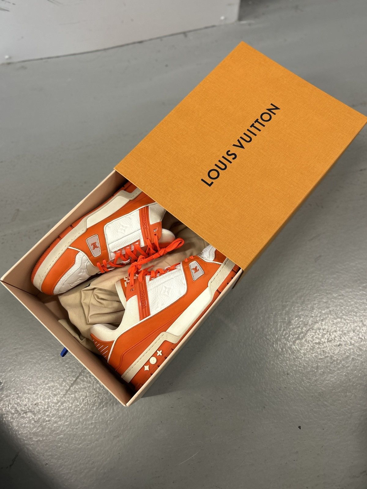 Louis Vuitton Louis Vuitton LV Trainer Orange Size US 12 / EU 45 - 9 Thumbnail