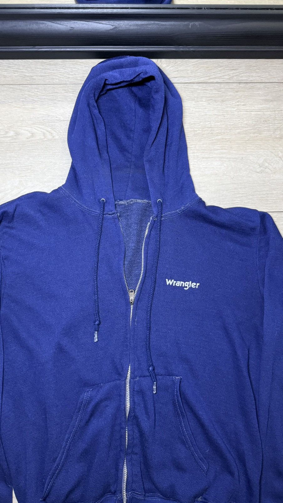 Wrangler Vintage / Y2K 1980s Wrangler SpellOut Zip Up Hoodie Size M / US 6-8 / IT 42-44 - 4 Thumbnail