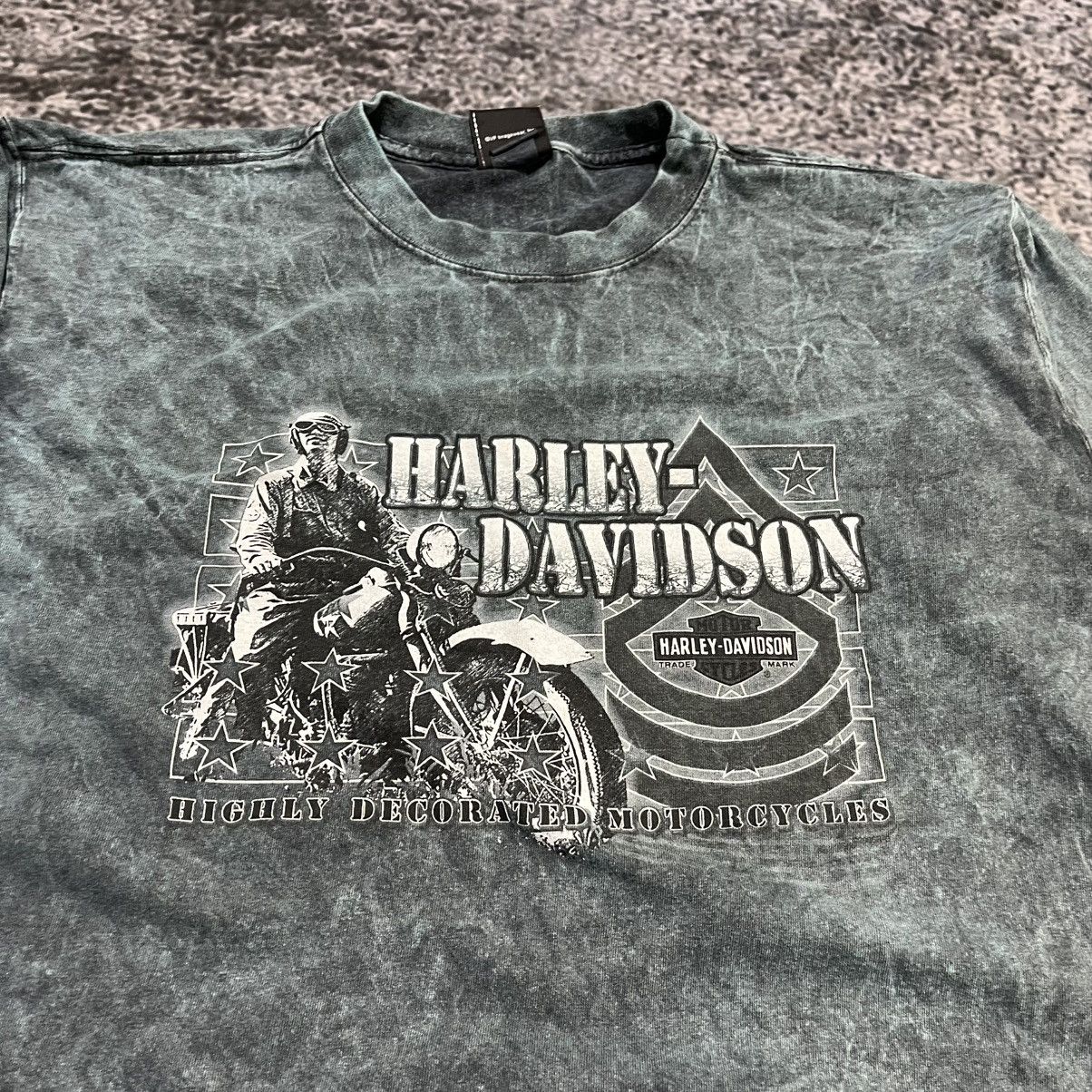 Harley Davidson Vintage Harley Davidson Biker Eagle Grunge Longsleeve Shirt Size US L / EU 52-54 / 3 - 4 Thumbnail