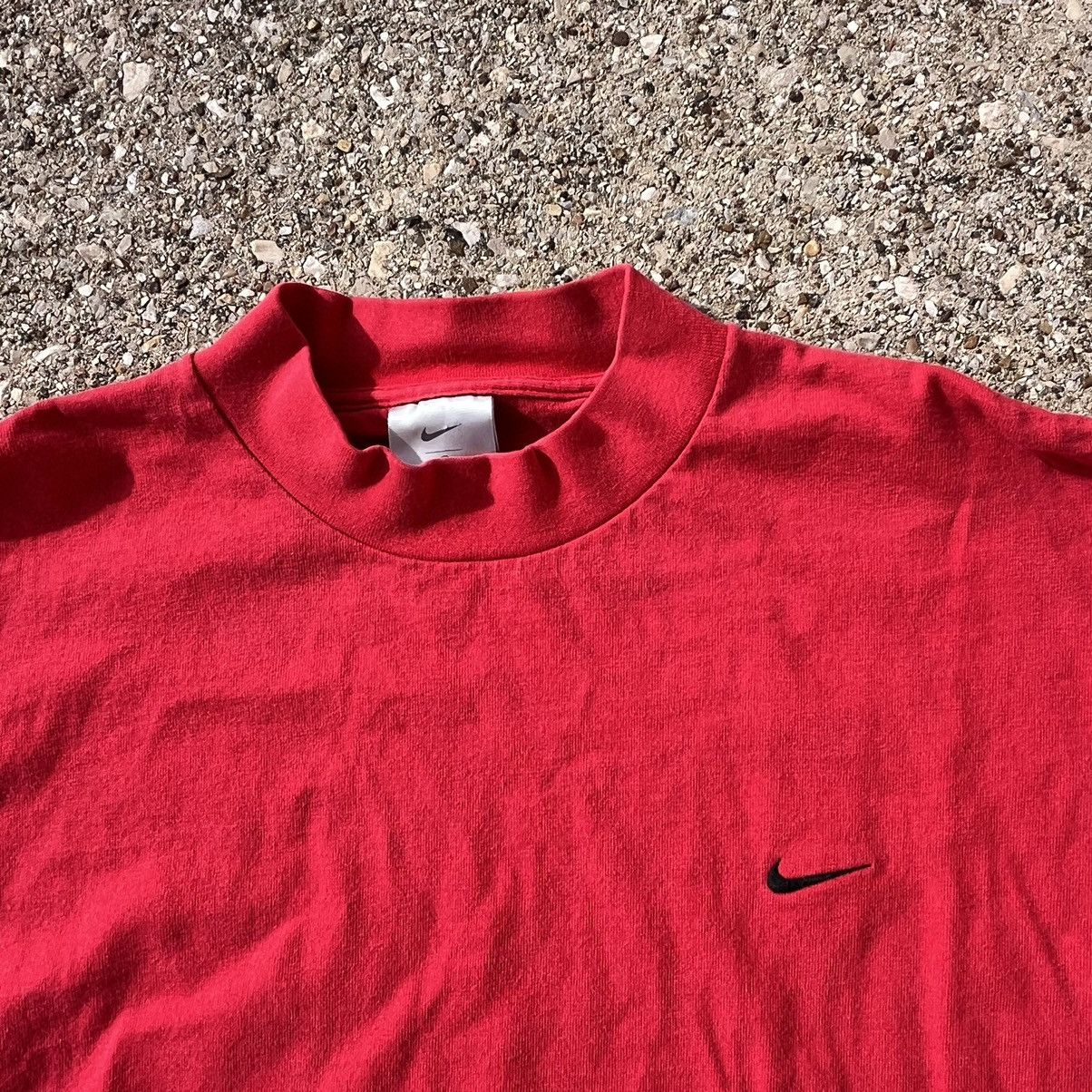 Nike × Vintage Vintage 90s Nike Mock Neck Longsleeve Size US L / EU 52-54 / 3 - 4 Thumbnail