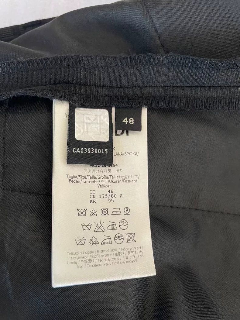 Fendi Fendi Black Printed Pants Brand New Size US 44 / EU 60 - 4 Thumbnail