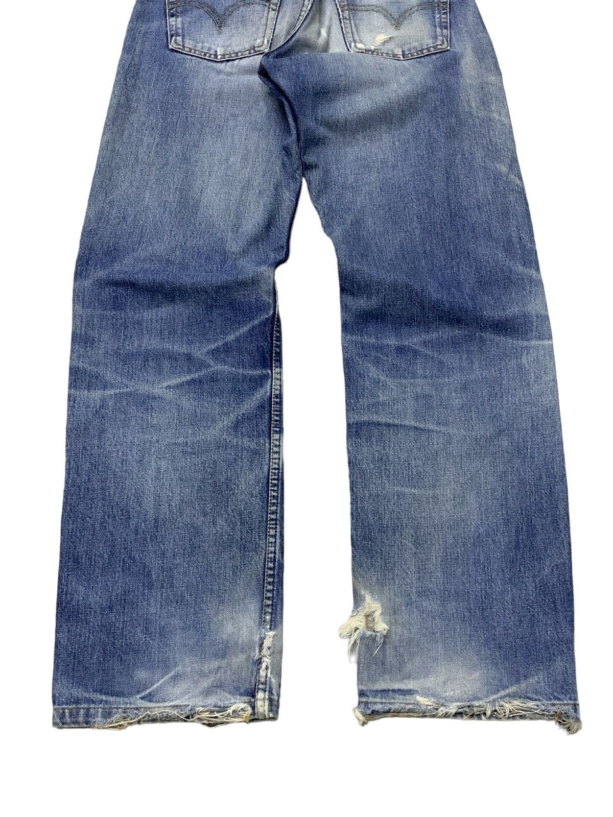 Levi's × Vintage Vintage Levis 504 Selvedge Baggy Cut Distressed Jeans Size US 30 / EU 46 - 11 Thumbnail