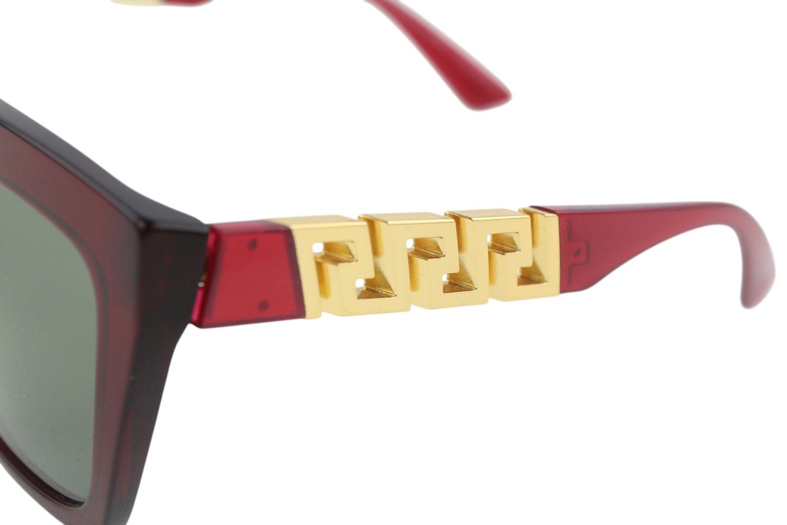 Versace 4418 OS Red Tinted Gold Tone Details 84807 Size ONE SIZE - 8 Thumbnail