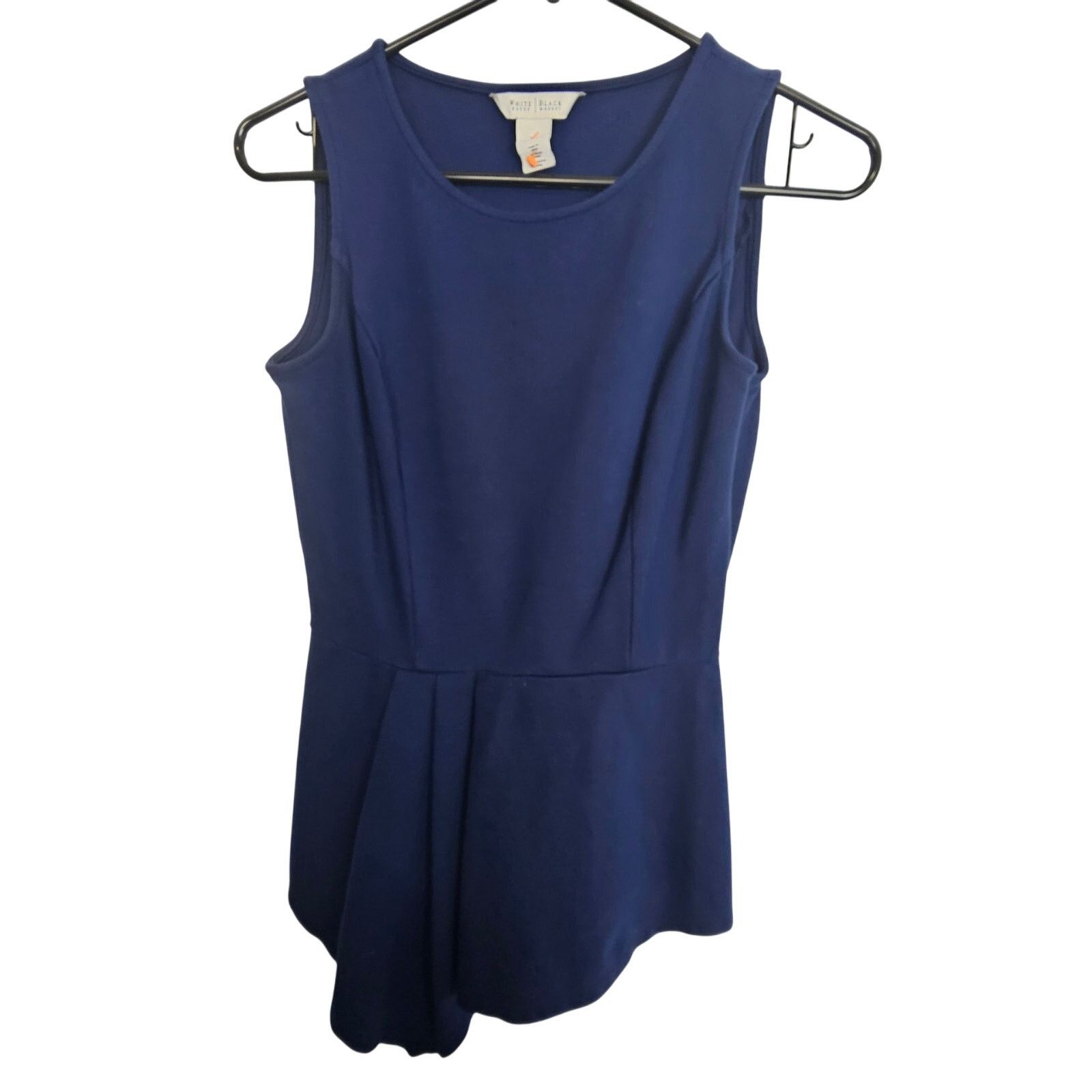 White House Black Market White House Black Market Sleeveless Blouse Dark Blue Top XS Size XS / US 0-2 / IT 36-38 - 1 Thumbnail