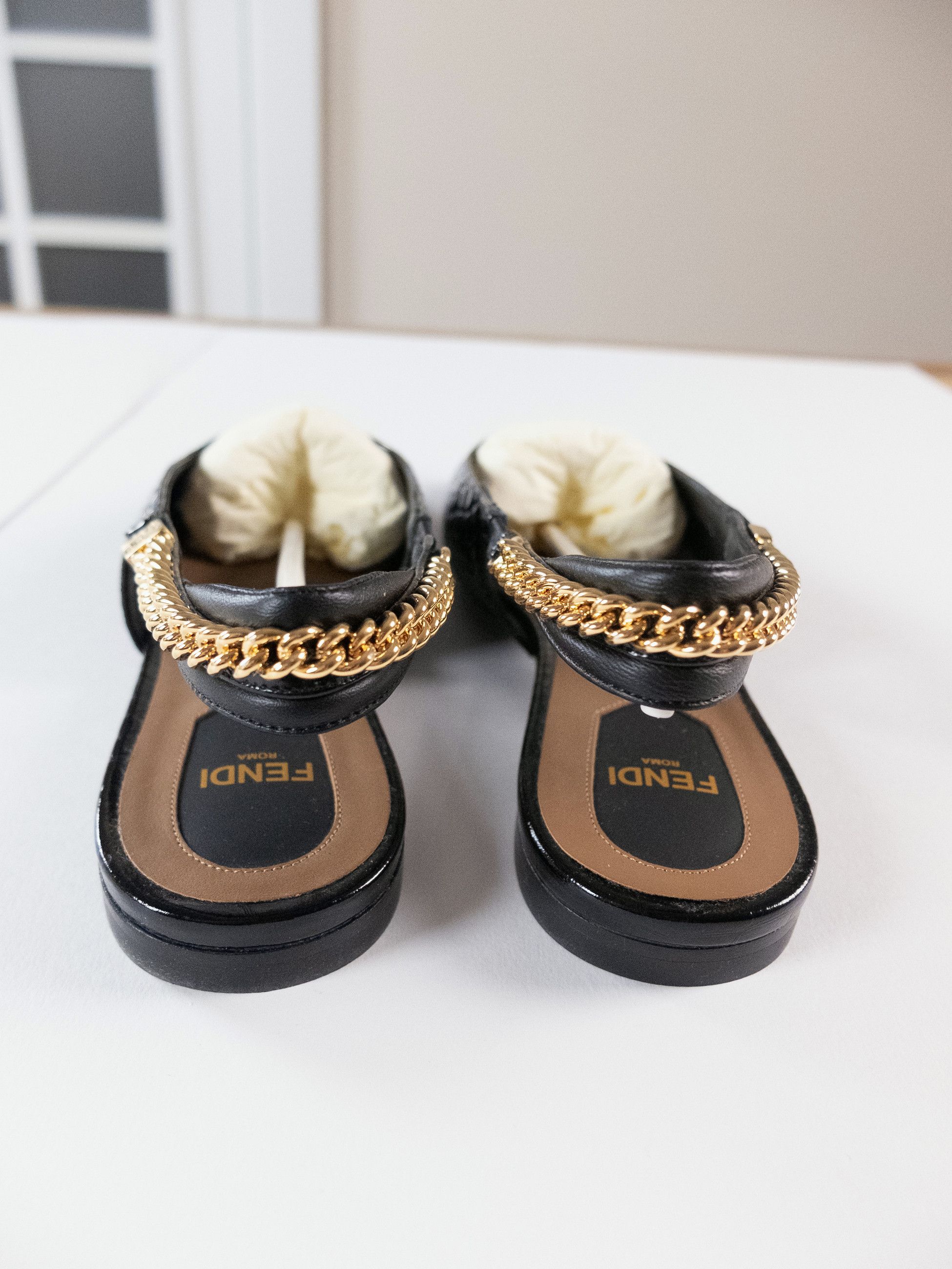 Fendi FENDI Colibri Lite black leather slingback flat shoes 7 37 Size US 7 / IT 37 - 6 Thumbnail