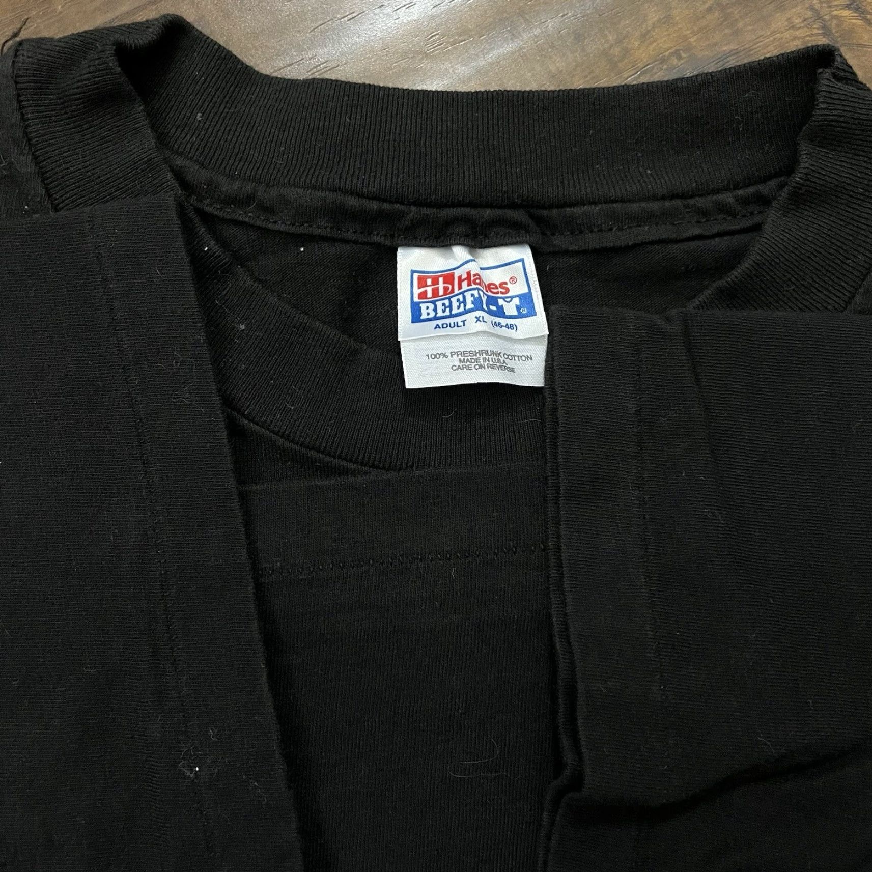 Hanes VINTAGE Hanes Star Trek 90s T-Shirt XL Black Sci-Fi USS Enterprise Captain Kirk Mens Size US XL / EU 56 / 4 - 4 Thumbnail