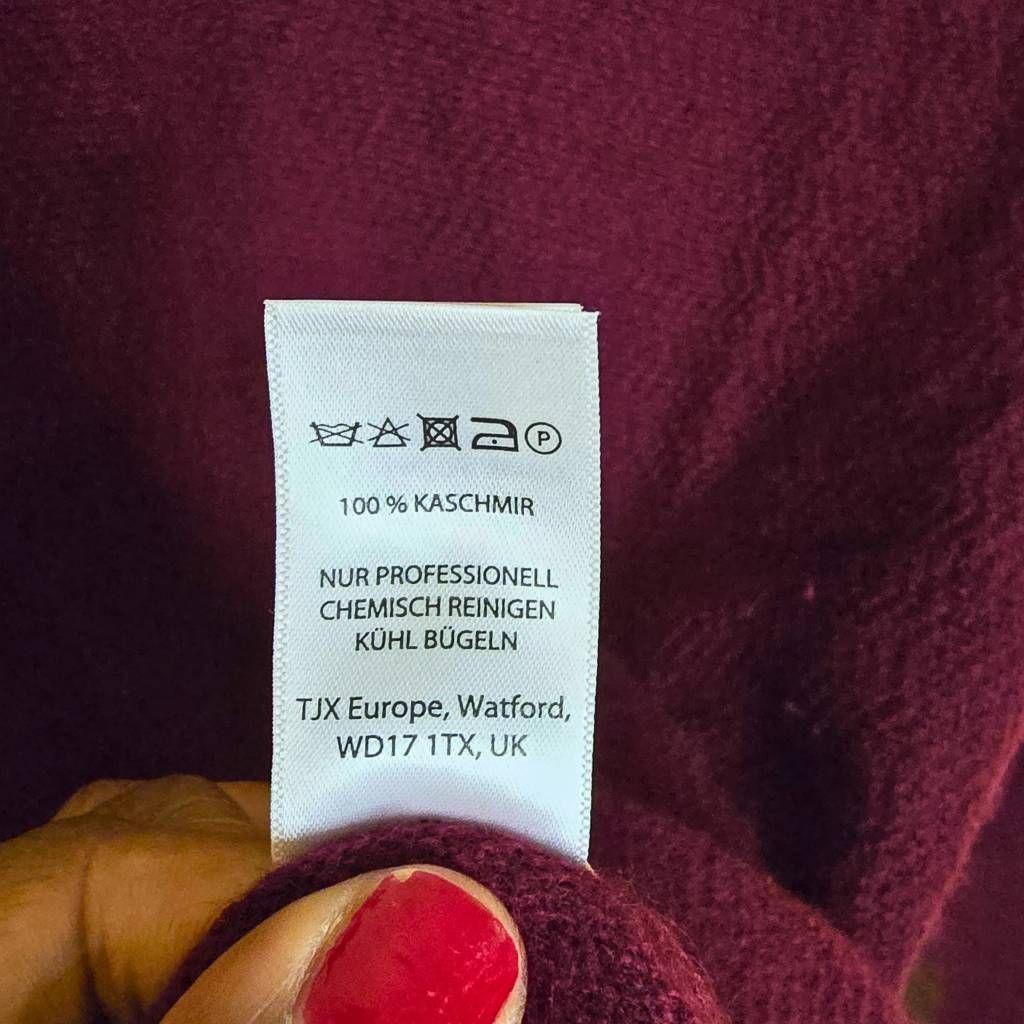 Cynthia Rowley Cynthia Rowley 100% Cashmere Sweater Burgundy Wine Split Hem Size M / US 6-8 / IT 42-44 - 10 Thumbnail