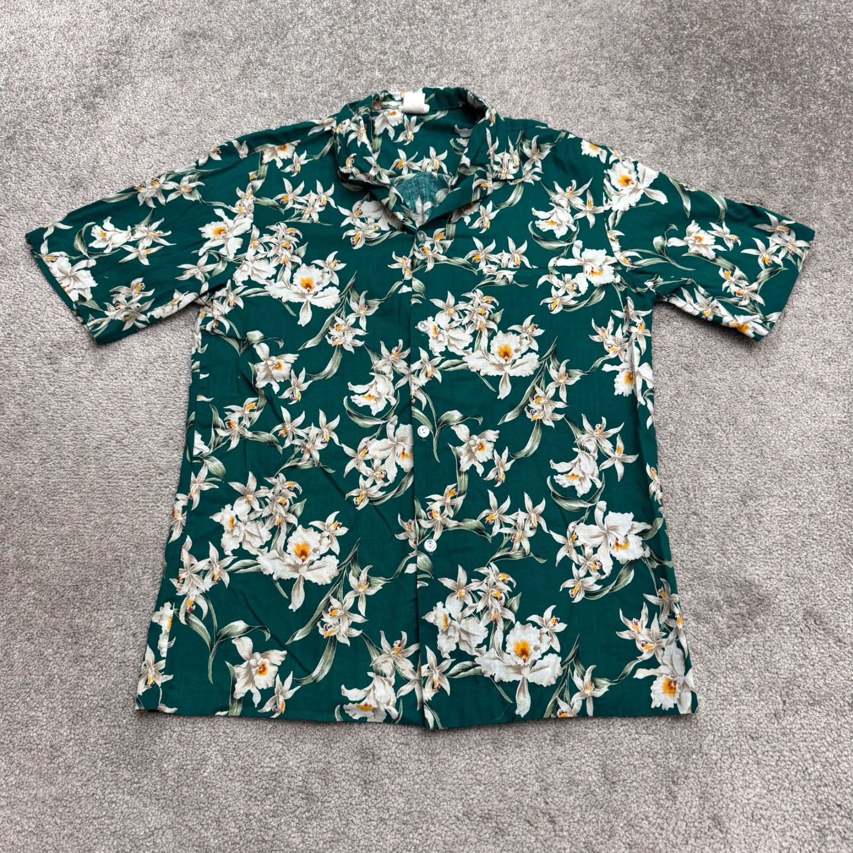 Vintage VINTAGE Royal Creations Hawaiian Button-Down Shirt Mens M Green Floral 90s Retro Tropical Size US M / EU 48-50 / 2 - 2 Thumbnail