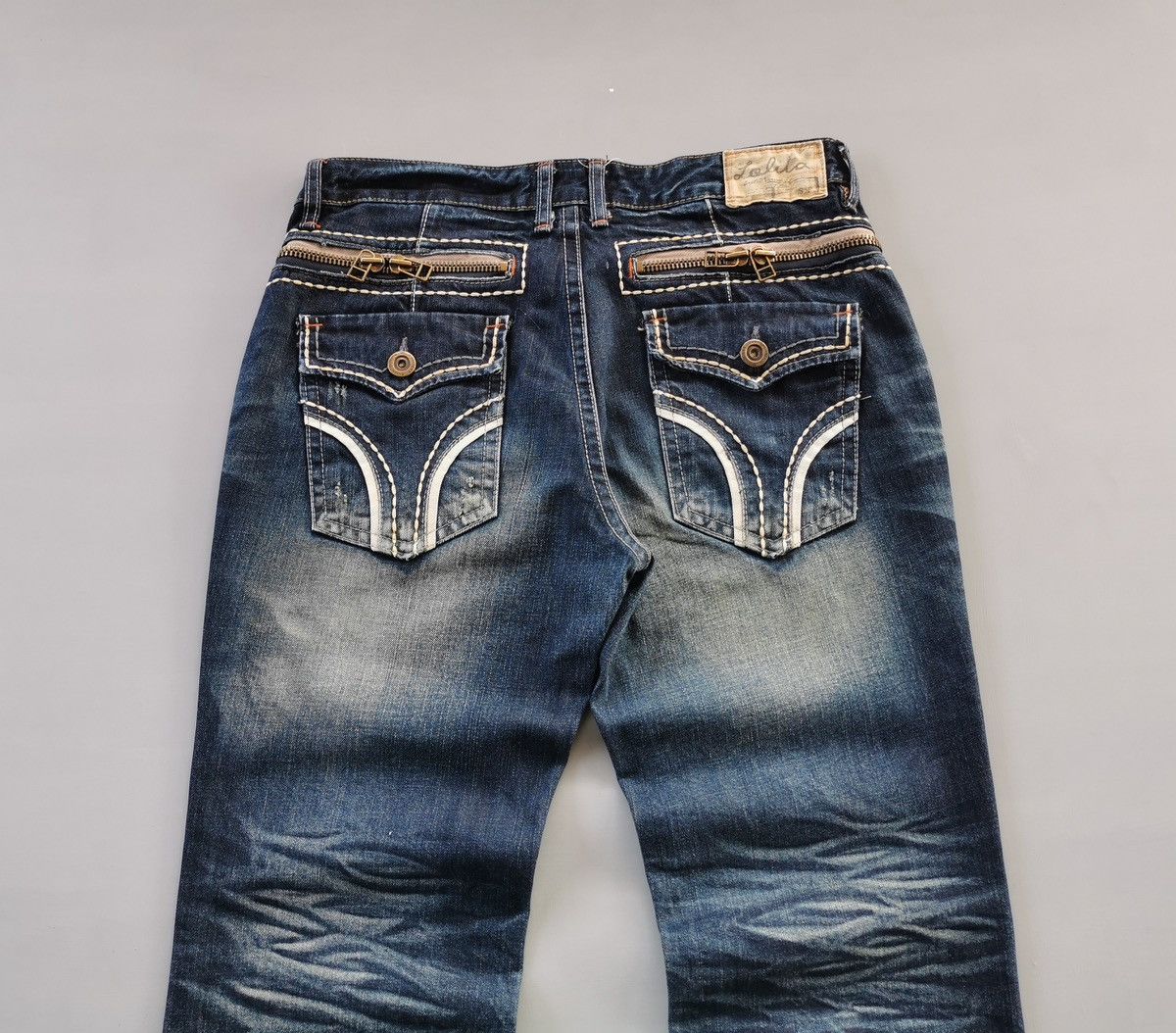 Japanese Brand Lolita Concert Club Denim Jeans Size US 35 - 4 Thumbnail