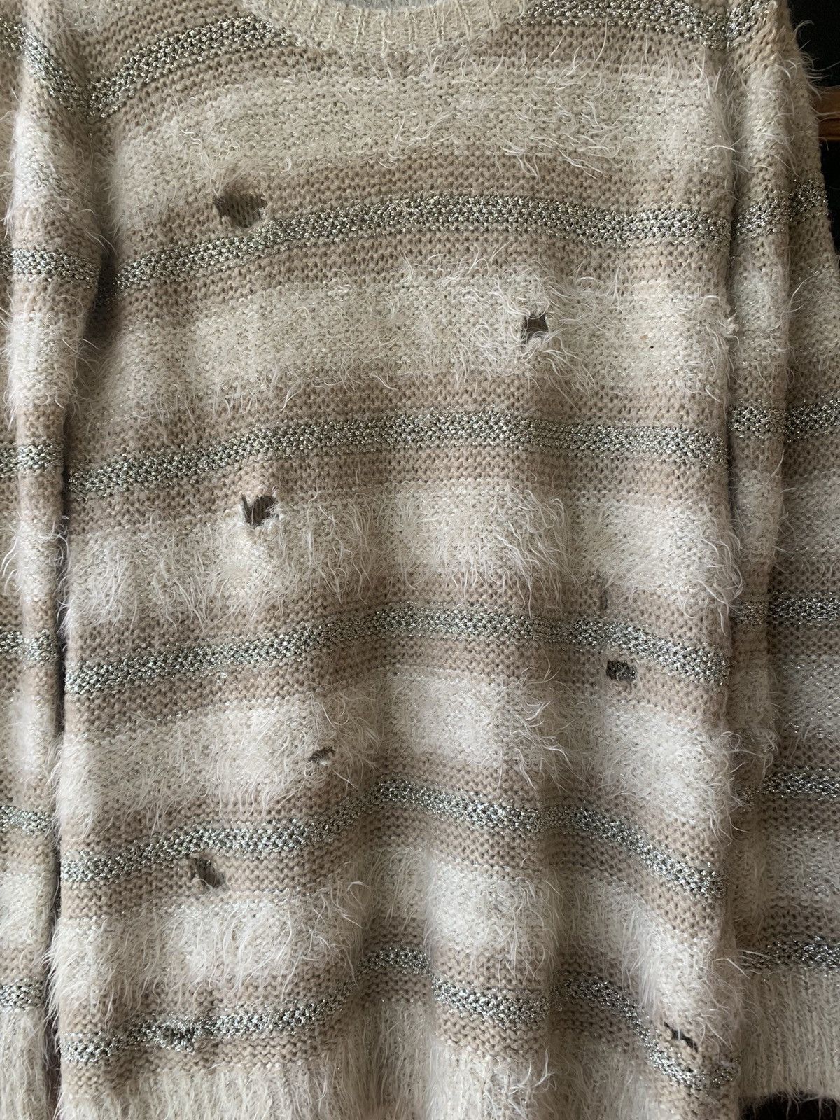 20471120 💸BINDINGOFFER💸JapaneseBrand Roem Mohair Distressed Knit Size US L / EU 52-54 / 3 - 2 Thumbnail