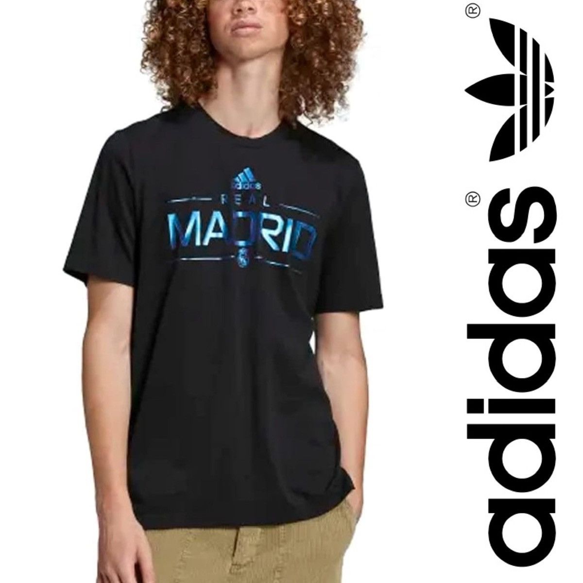 Adidas × Designer ADIDAS x FC REAL MADRID Short Sleeve Black Soccer Shirt XL Size US XL / EU 56 / 4 - 15 Thumbnail