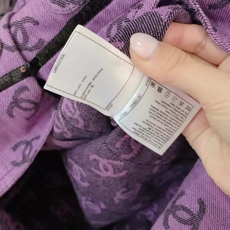 Chanel Chanel Purple full logo denim jacket Size XS / US 0-2 / IT 36-38 - 9 Thumbnail