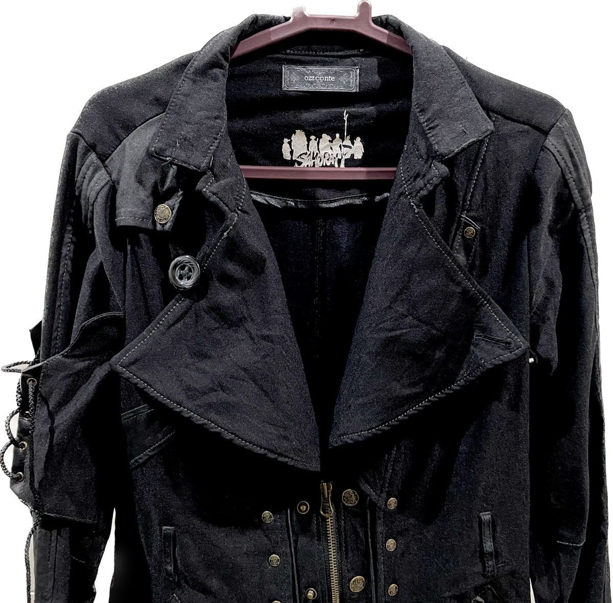 Cloak × Japanese Brand Rare🔥 Ozz Conte Japanese Samurai Long Punk Jacket Size ONE SIZE - 5 Thumbnail