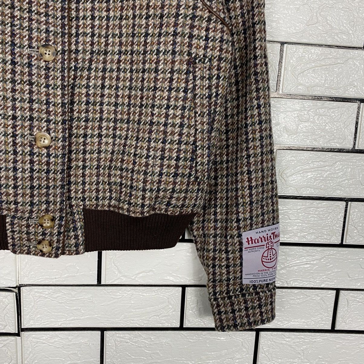 Harris Tweed 📌Vintage Wool Bomber Jacket Harris Tweed Tartan Design Size US M / EU 48-50 / 2 - 6 Thumbnail