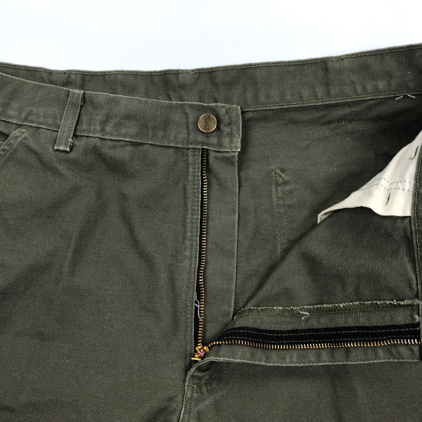 Carhartt VINTAGE Carhartt Pants Mens 38x34 Carpenter Green Dungaree 5-Pocket Cement? Size US 38 / EU 54 - 2 Thumbnail