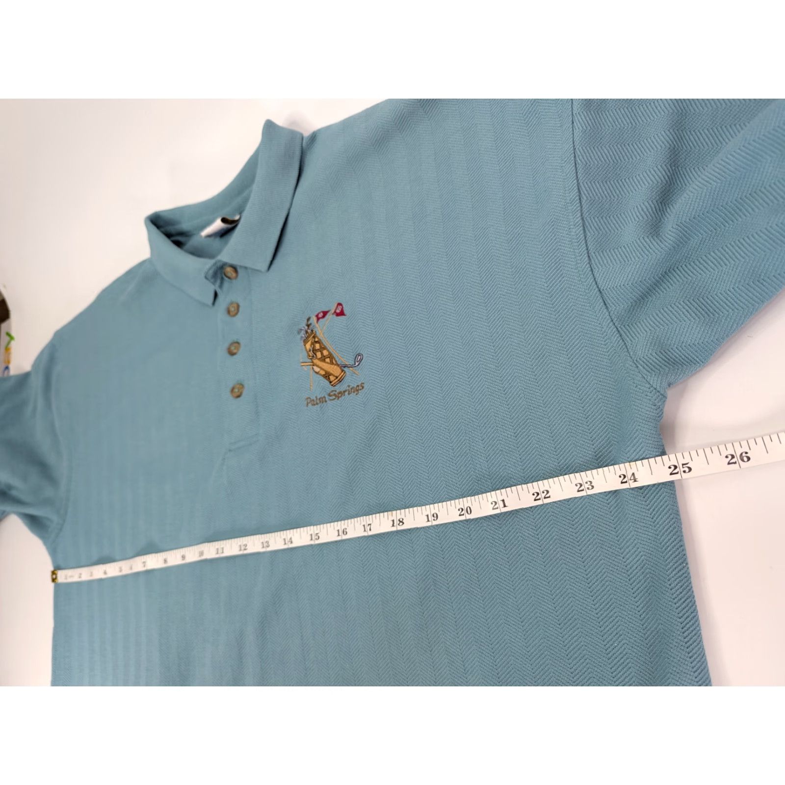 Vintage Crazy Shirts Hawaii Polo Shirt Mens XL Blue Palm Springs Cheveron Print Made in USA Size US XL / EU 56 / 4 - 5 Thumbnail