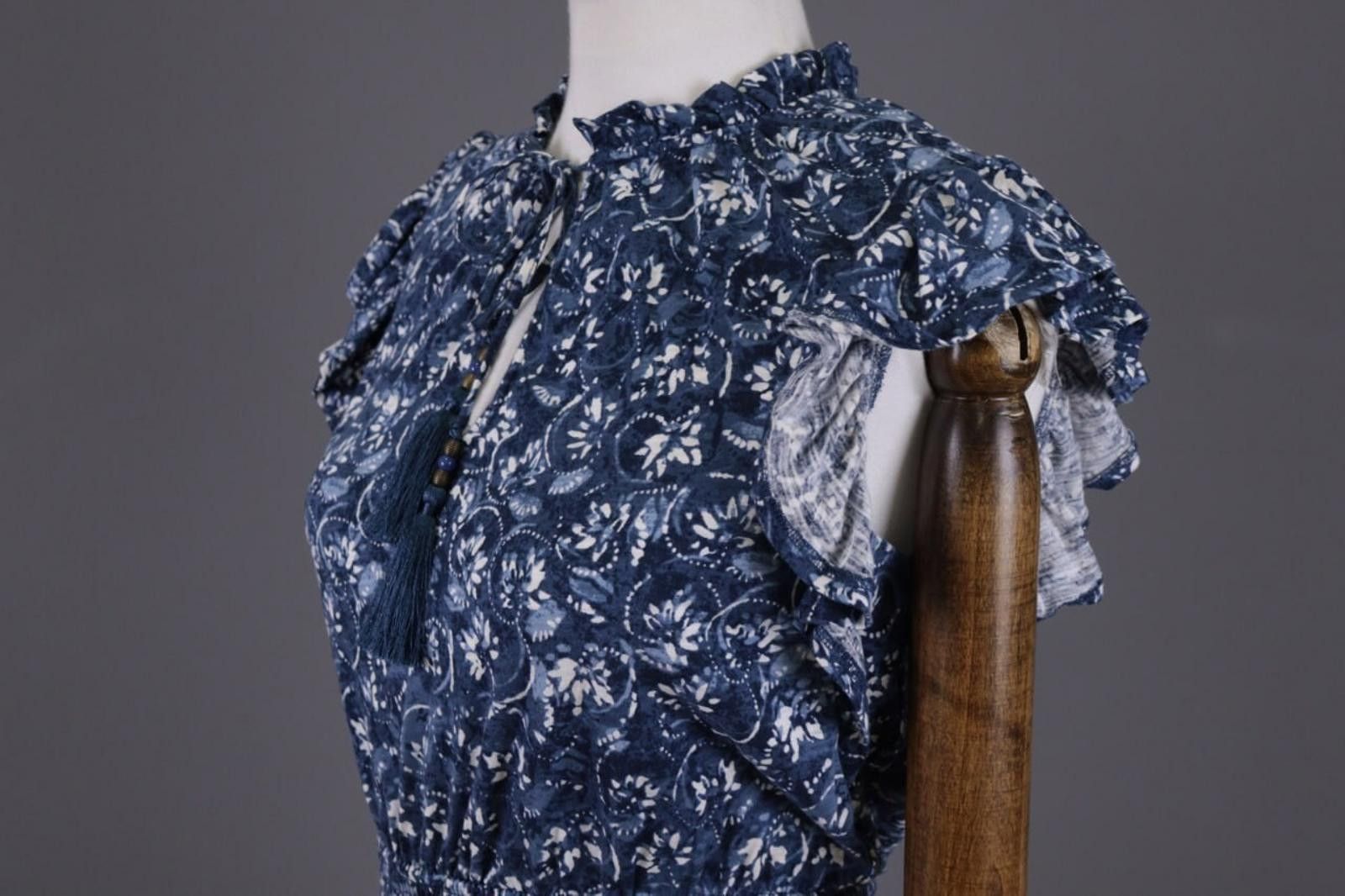 Lauren Ralph Lauren Lauren Ralph Lauren Blue Floral Blouse Short Dress Size 4 Size S / US 4 / IT 40 - 8 Thumbnail