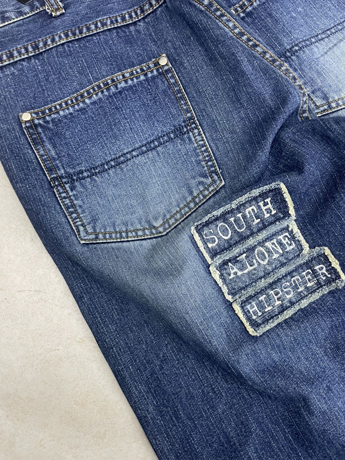 Number (N)ine NUMBER (N)INE PATCHWORK DENIM PANTS Size US 31 - 12 Thumbnail