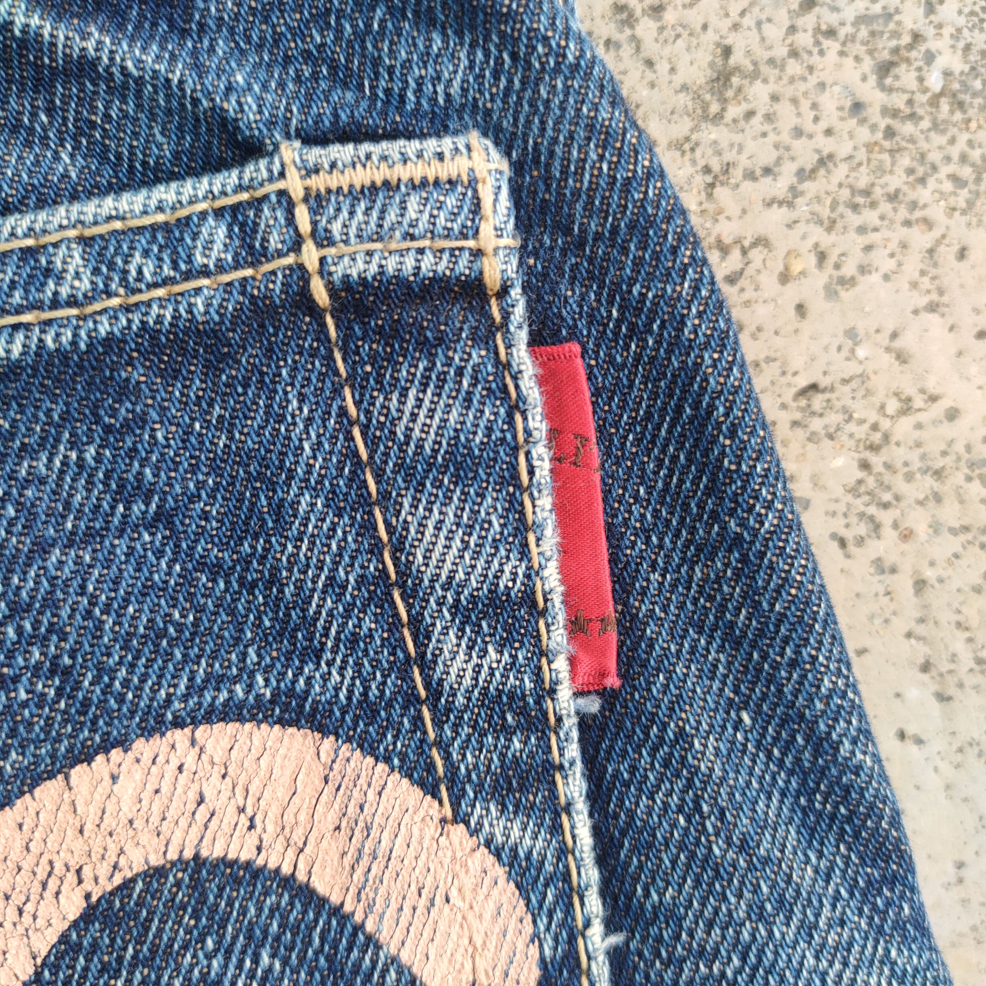 Japanese Brand vintage Japan redline button fly ripped jeans denim pants Size US 27 - 10 Thumbnail
