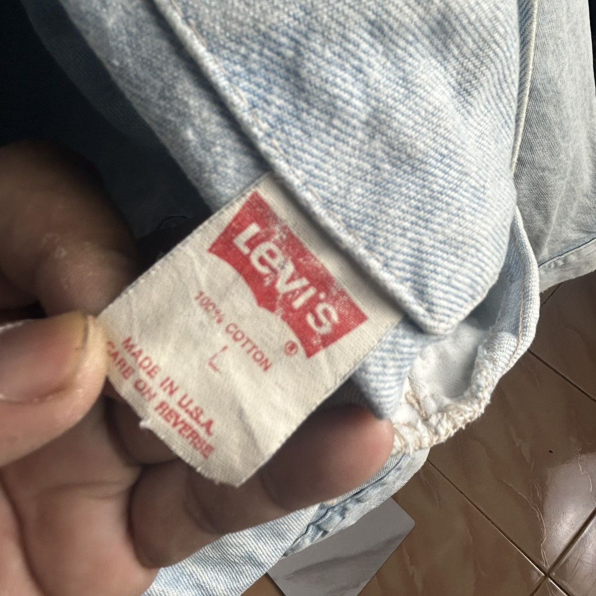 Levi's Vintage Y2K Levi’s Blue Wash Made In USA Denim Jacket Size US L / EU 52-54 / 3 - 9 Thumbnail