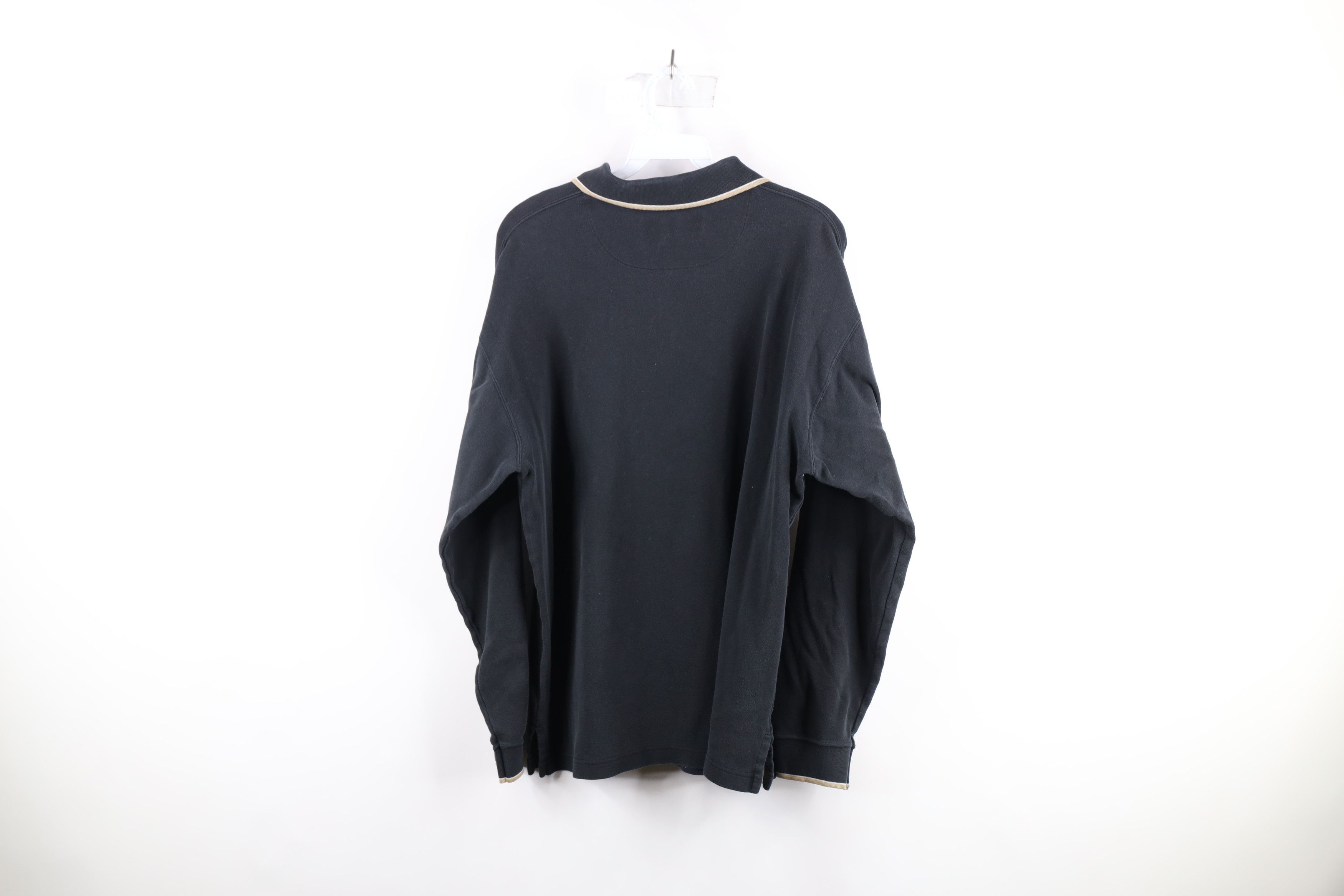 Vintage Vintage 90s Streetwear Long Sleeve Polo Shirt Black Cotton Size US M / EU 48-50 / 2 - 6 Thumbnail