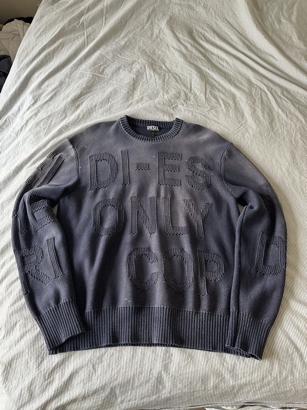 Diesel Diesel distressed knit sweater Size US M / EU 48-50 / 2 - 1 Thumbnail