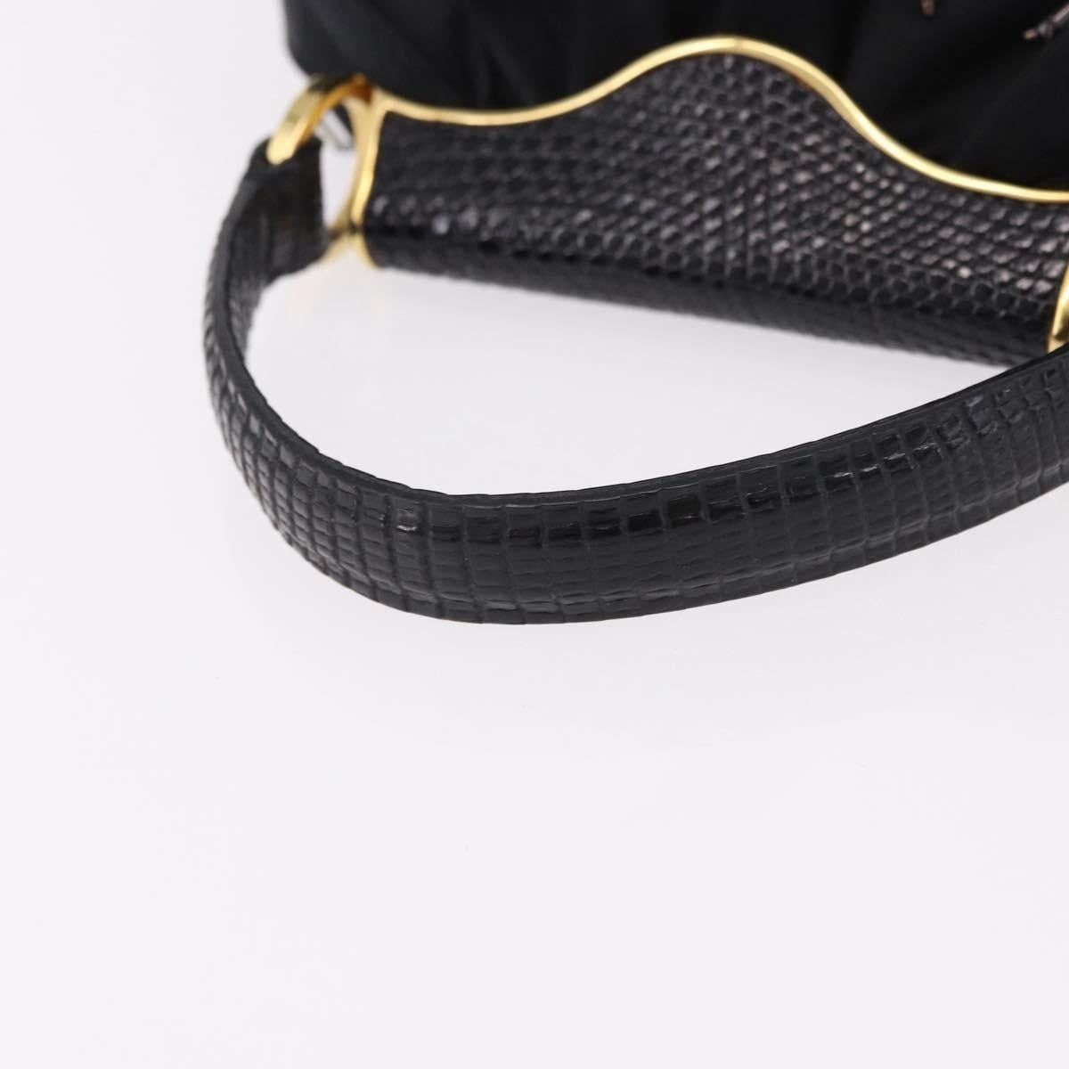 Bvlgari Bvlgari Feather Handbag Black Silk Size ONE SIZE - 9 Thumbnail