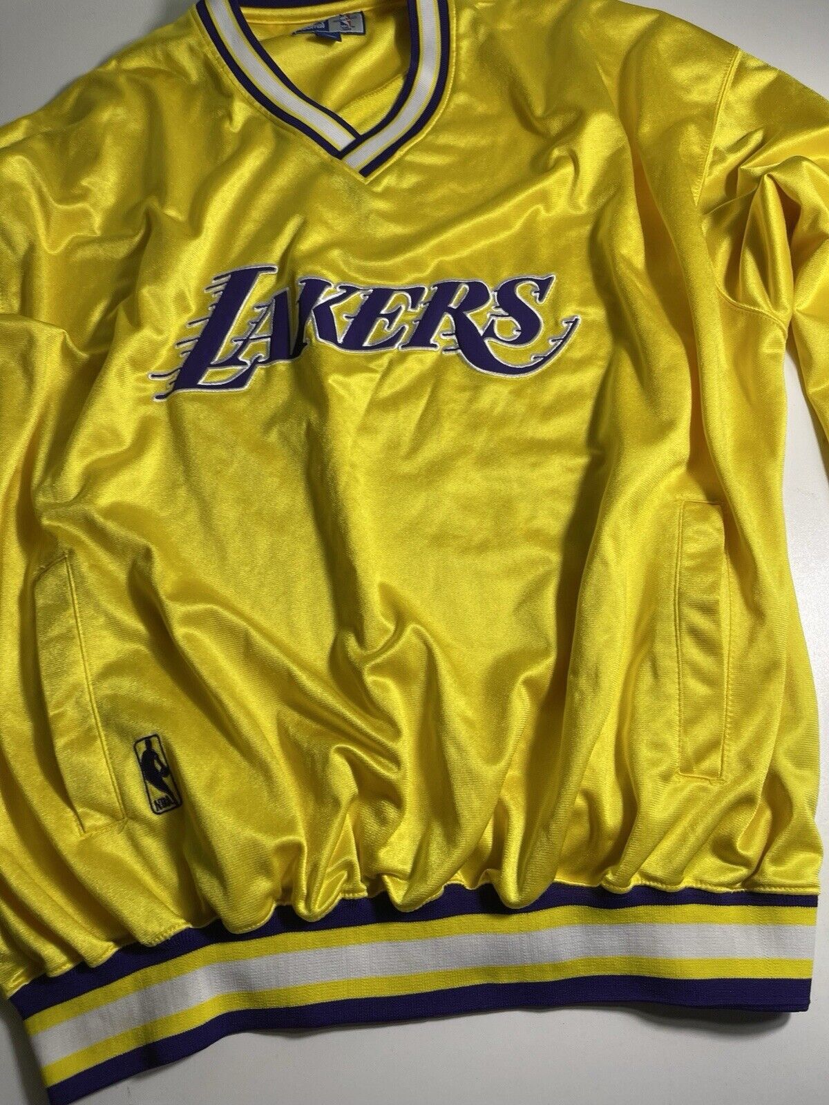 NBA × Starter × Vintage Starter Vtg Los Angeles Lakers Jacket NBA Authentics Sz 2XL Size US XXL / EU 58 / 5 - 7 Thumbnail