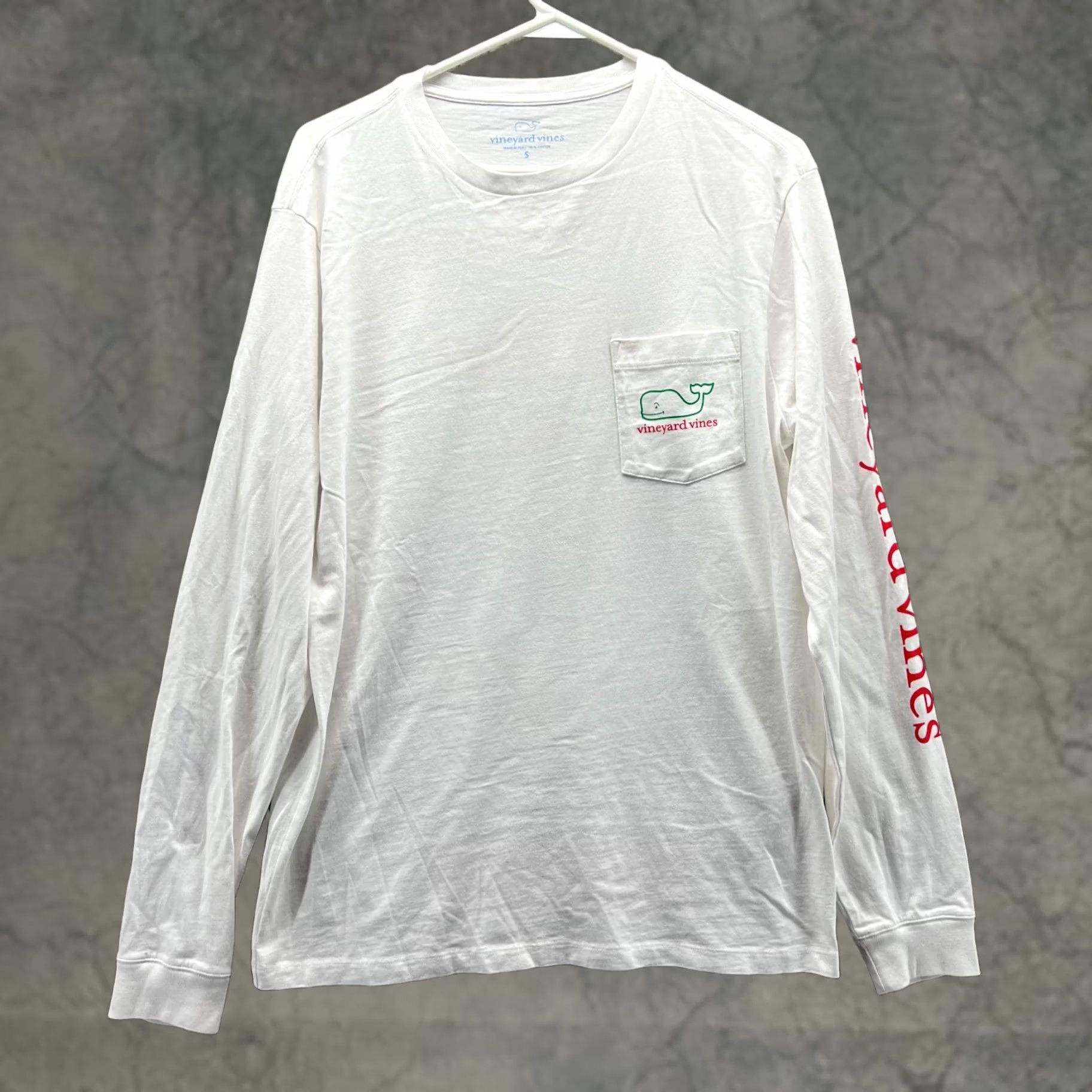 Vineyard Vines Vineyard Vines Shirt Men Small Adult White Crewneck Long Sleeve Tee Whale Logo Size US S / EU 44-46 / 1 - 1 Thumbnail