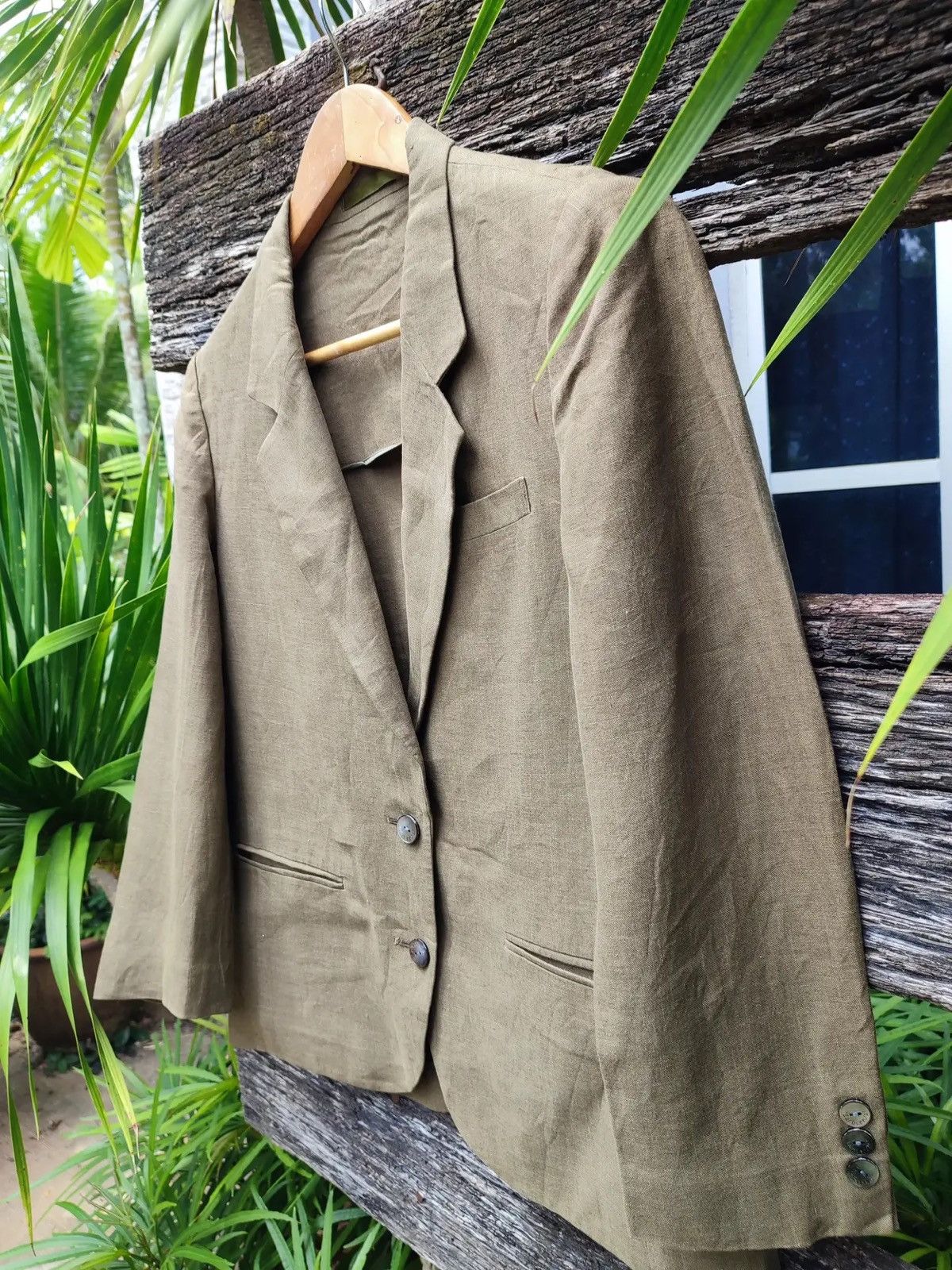 Burberry Vintage Burberrys Linen Blazer – Classic 2-Button Size S / US 4 / IT 40 - 7 Thumbnail