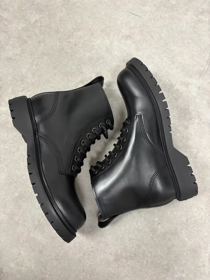 Givenchy AW2023 Givenchy Black Leather Combat Boots by Matthew Williams Size US 12 / EU 45 - 8 Thumbnail