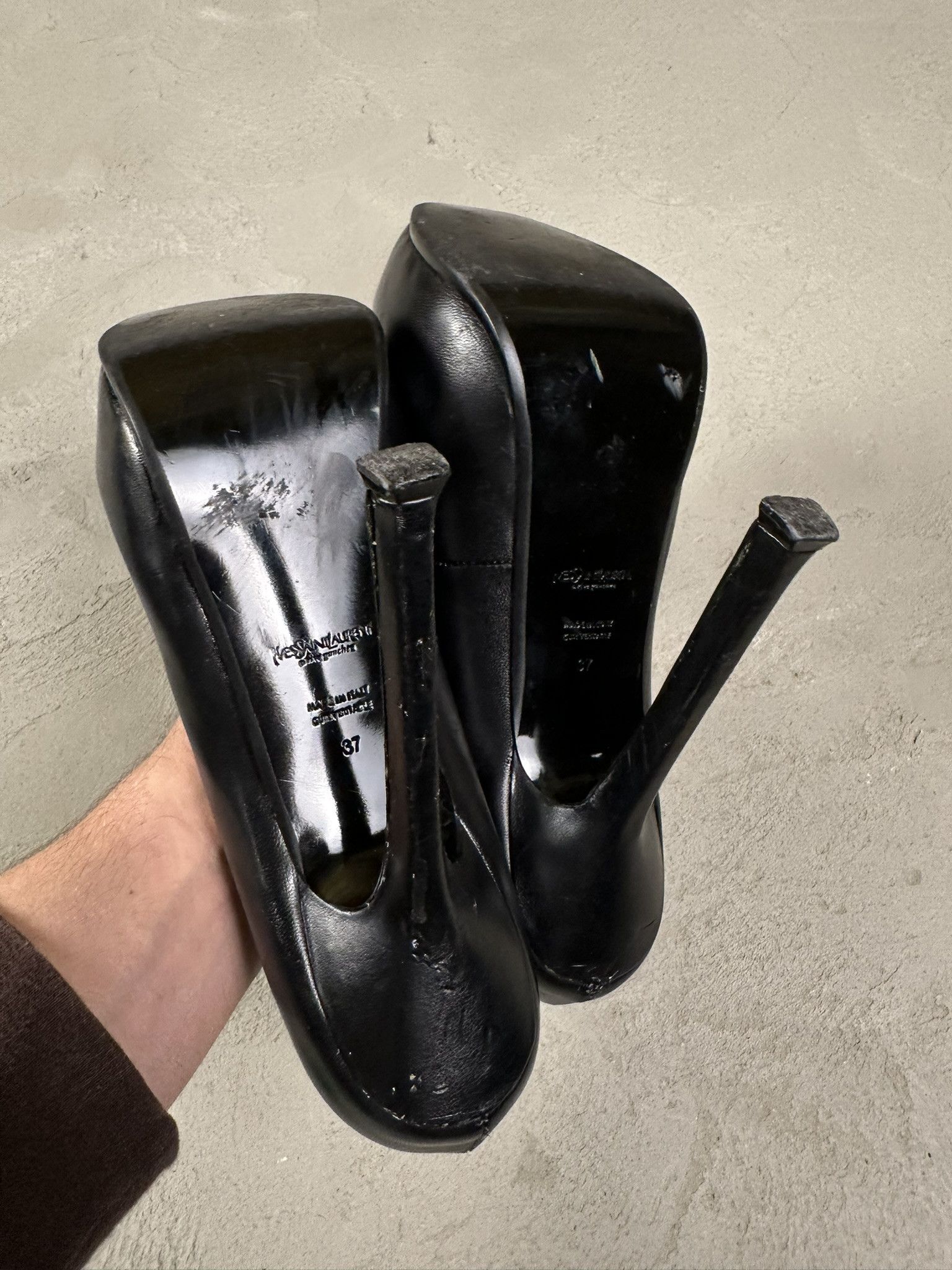 Yves Saint Laurent YSL Yves Saint Laurent Leather Heels Boots Size US 6.5 / IT 36.5 - 10 Thumbnail