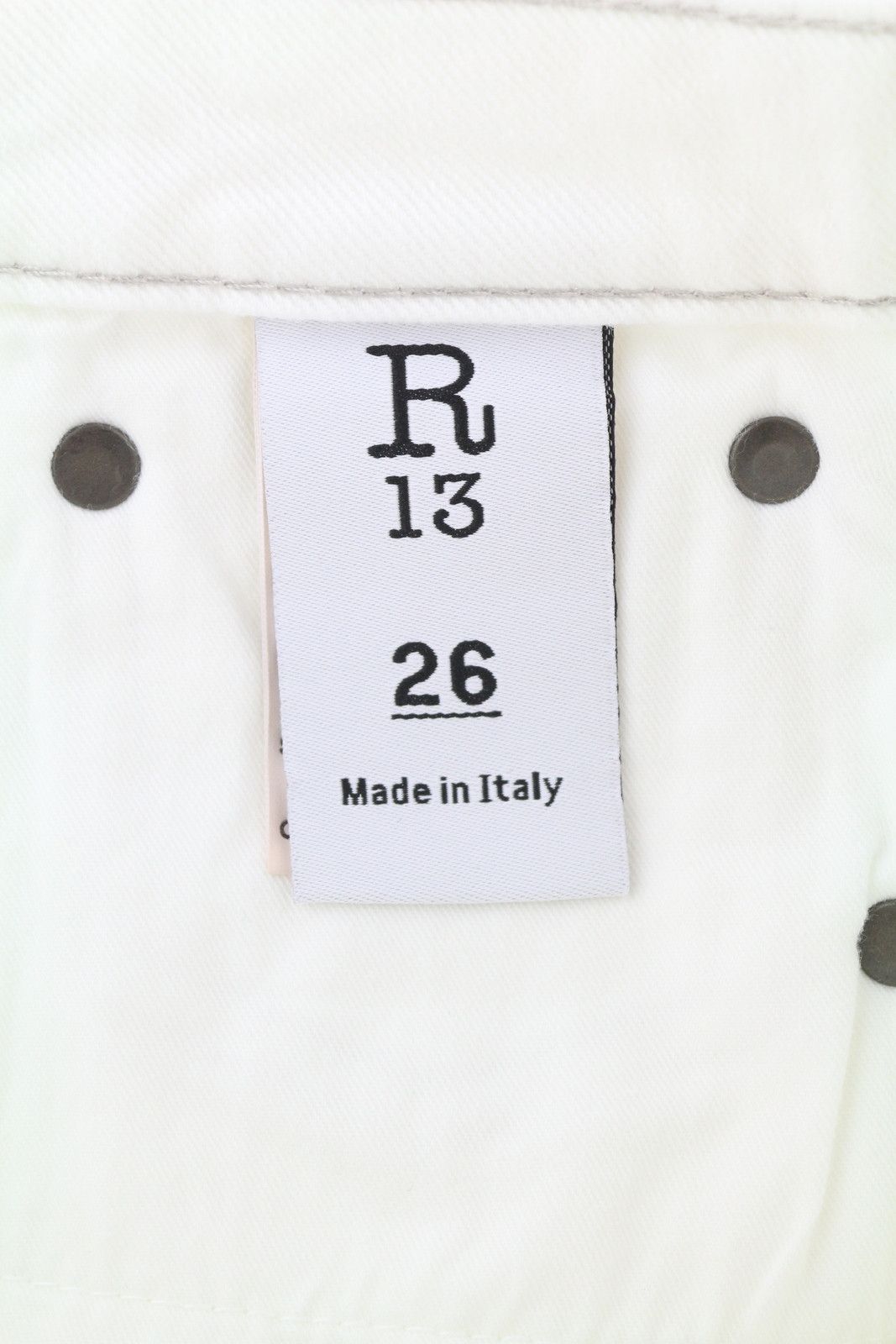 R13 KICK FIT 26 Bale White Flared Cropped Denim Jeans 86193 Size 26" / US 2 / IT 38 - 8 Thumbnail