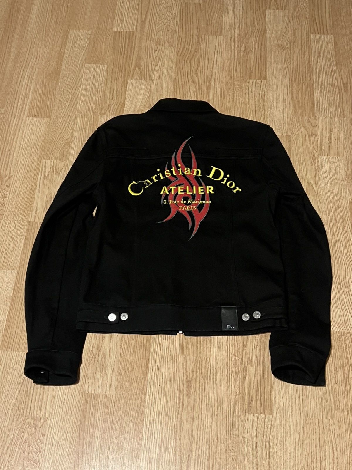 Dior Dior Flame Logo Denim Jacket Size M Size US M / EU 48-50 / 2 - 1 Thumbnail