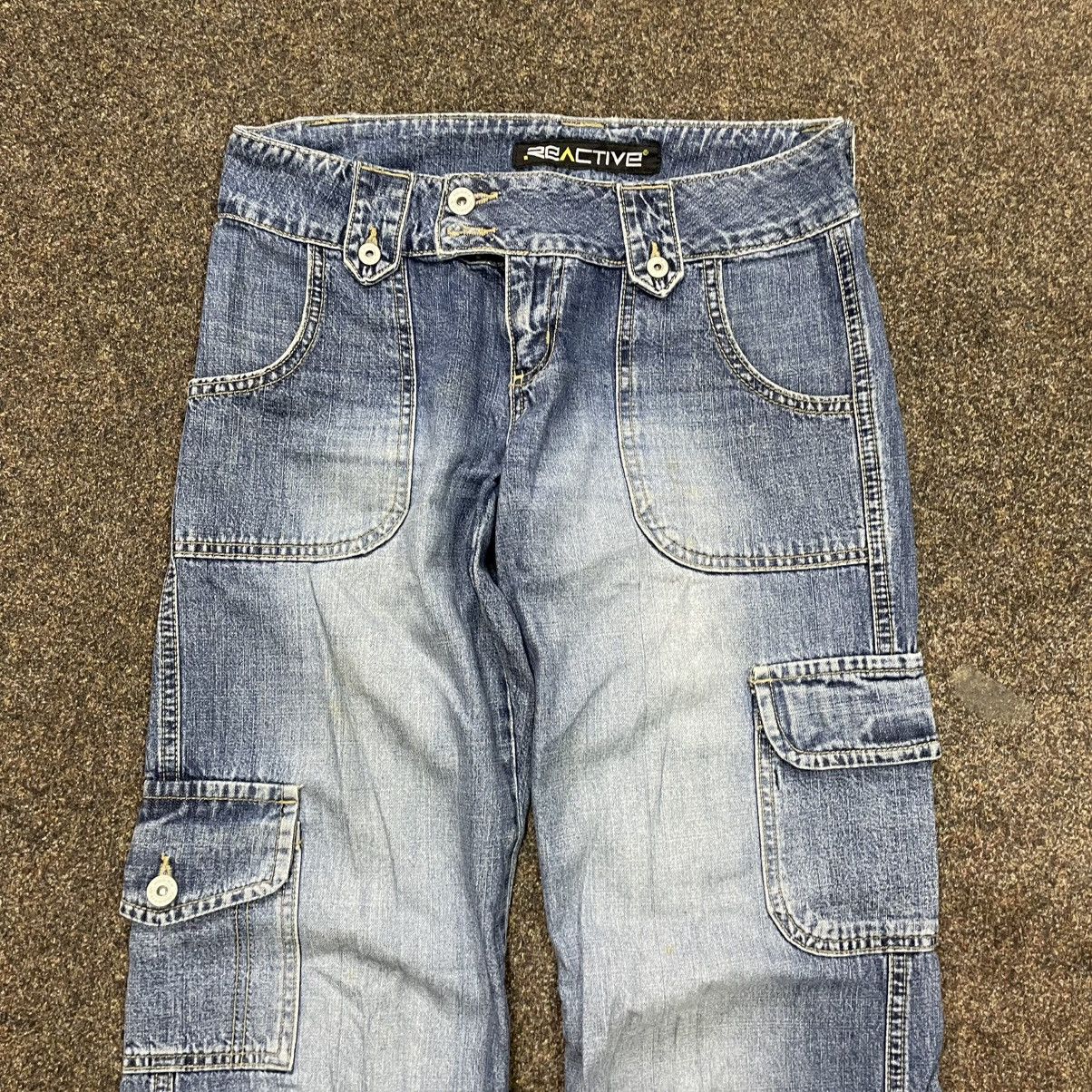 Vintage Y2K Baggy Cargo Pants Distressed Multi Pocket Skate Jeans Size 32" / US 10 / IT 46 - 4 Thumbnail